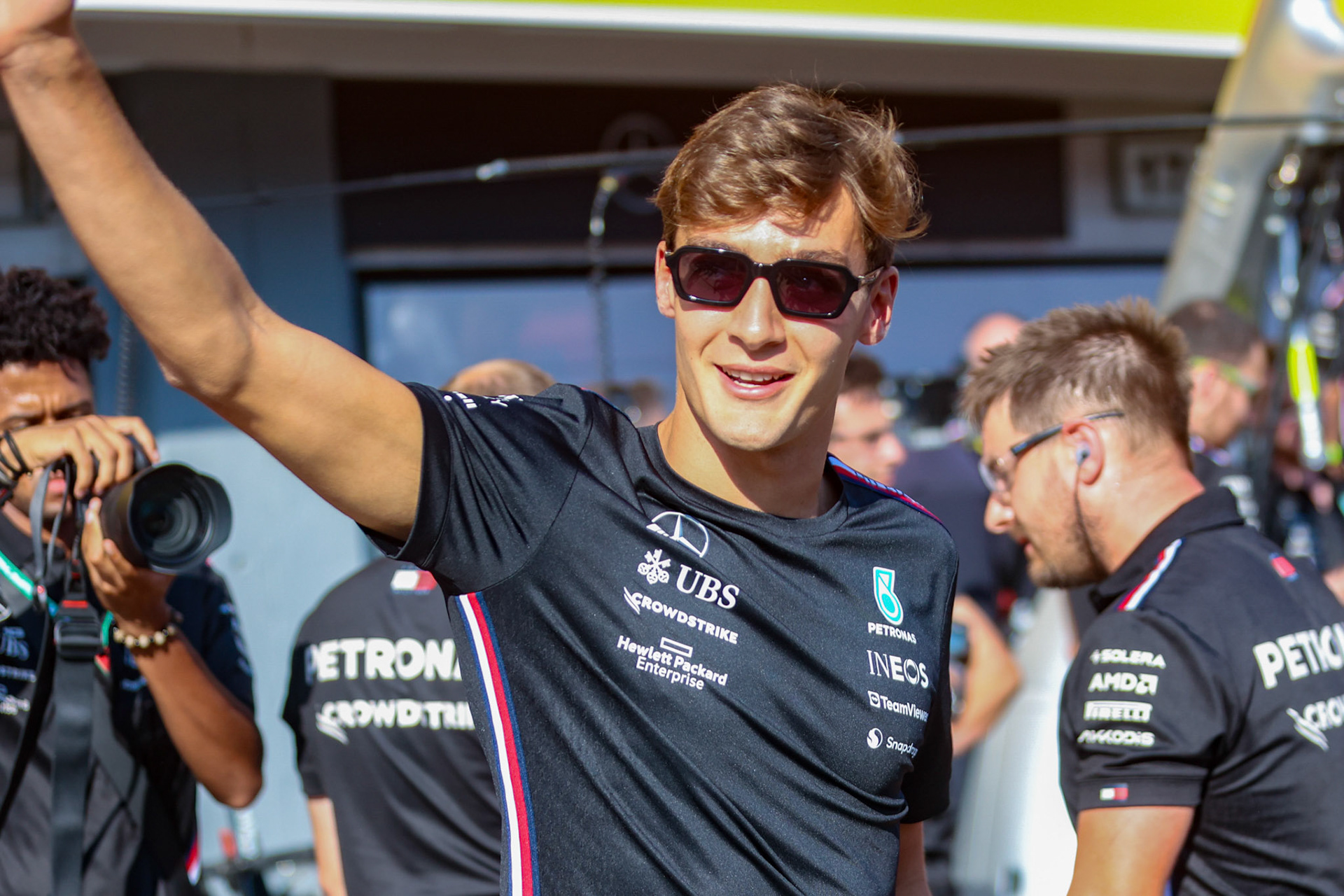 George Russell (GBR) Mercedes AMG F1 Team; Formel 1 GP Budapest / Ungarn. Donnerstag, 20.07.2023