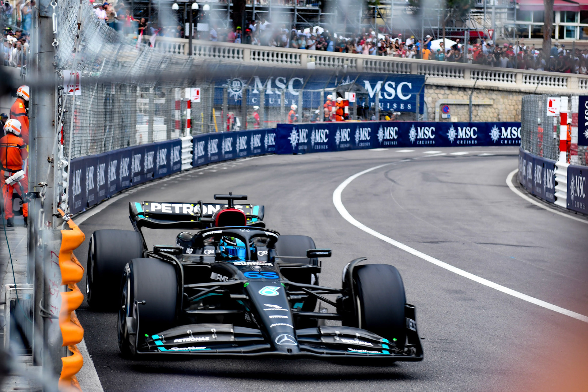 George Russell (GBR) Mercedes AMG F1 Team; Formel 1 GP Monaco. Sonntag 28.05.2023
