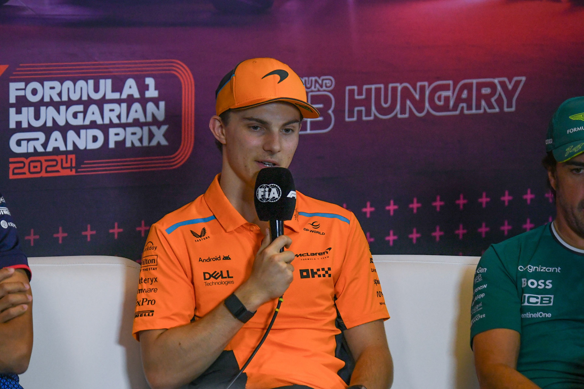 Oscar Piastri #81, McLaren Formula 1 Team in der Pressekonferenz;Formel 1 Budapest / Ungarn, 20.07.2024