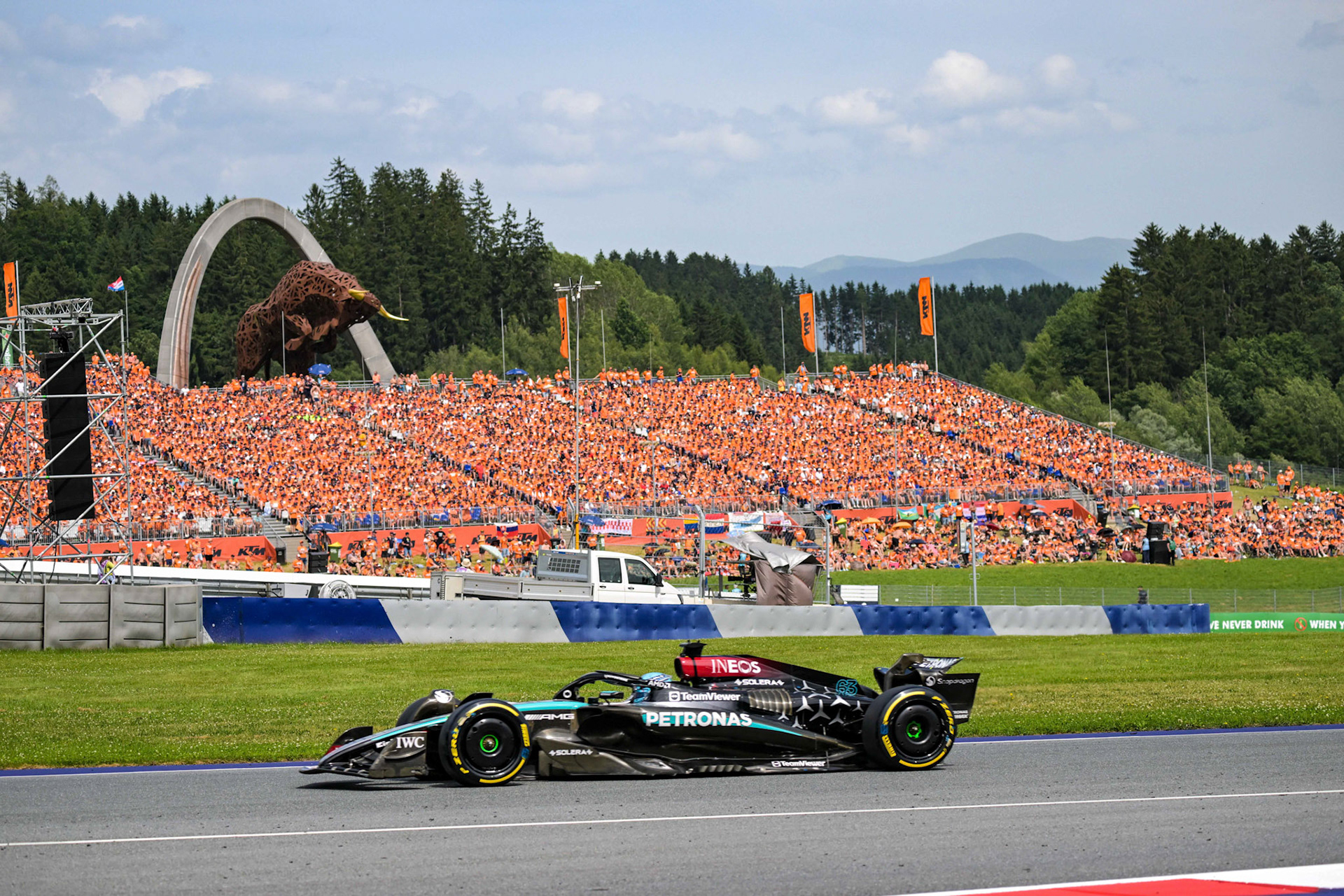 George Russell #63, Mercedes-AMG Petronas F1 Team;Formel 1 GP Austria / Österreich. Sonntag, 30.06.2024