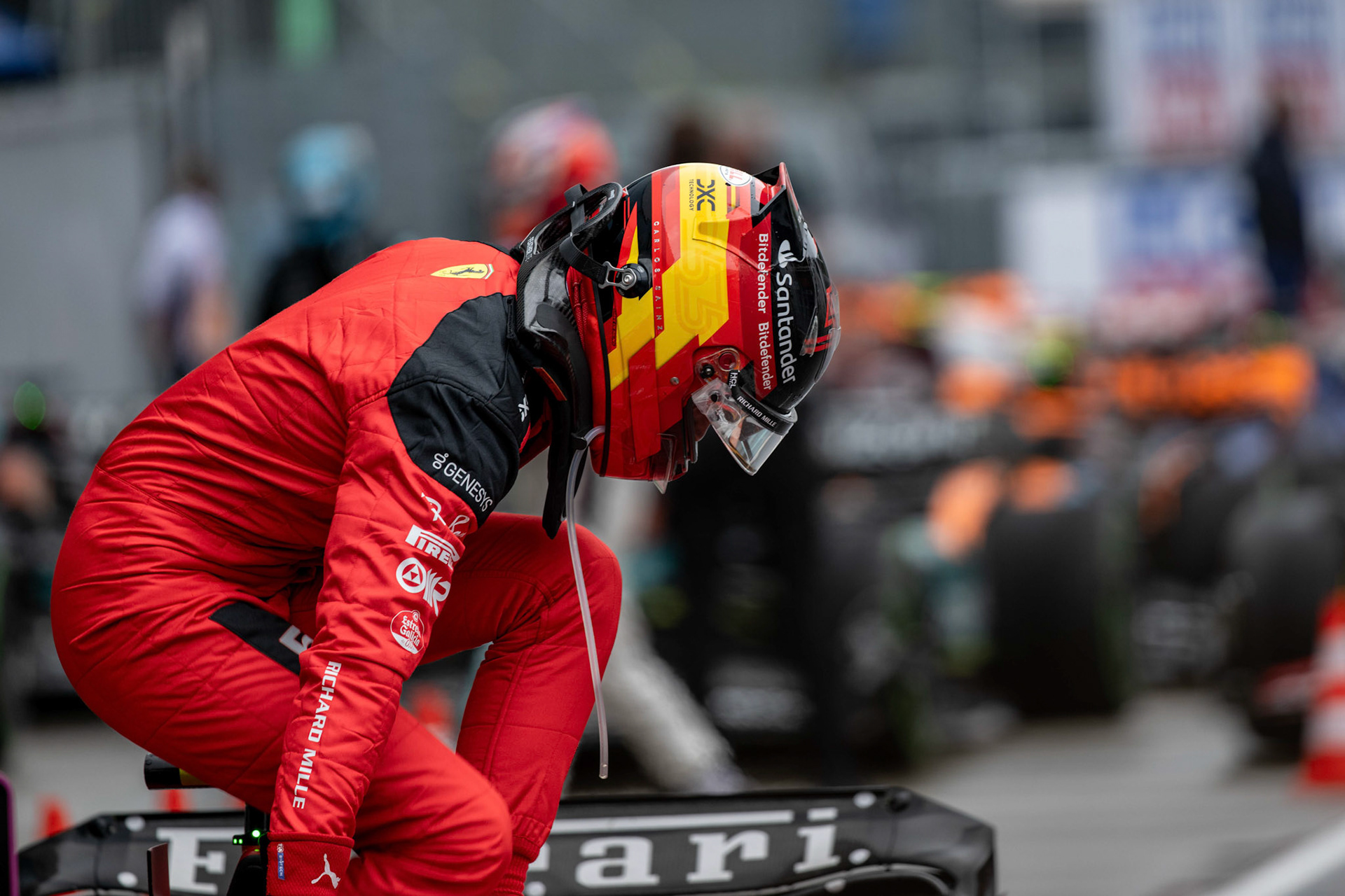 Carlos Sainz (ESP) Scuderia Ferrari; Formel 1 GP Austria / Österreich. Samstag, 01.07.2023