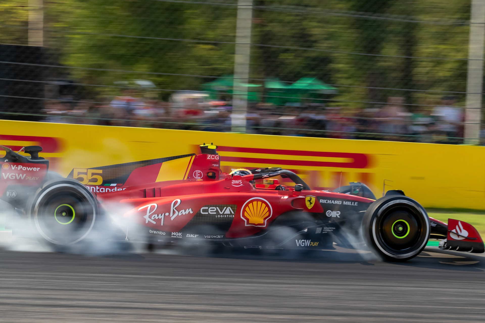 Carlos Sainz (ESP) Scuderia Ferrari; Formel 1 GP Italien / Monza. Samstag, 02.09.2023