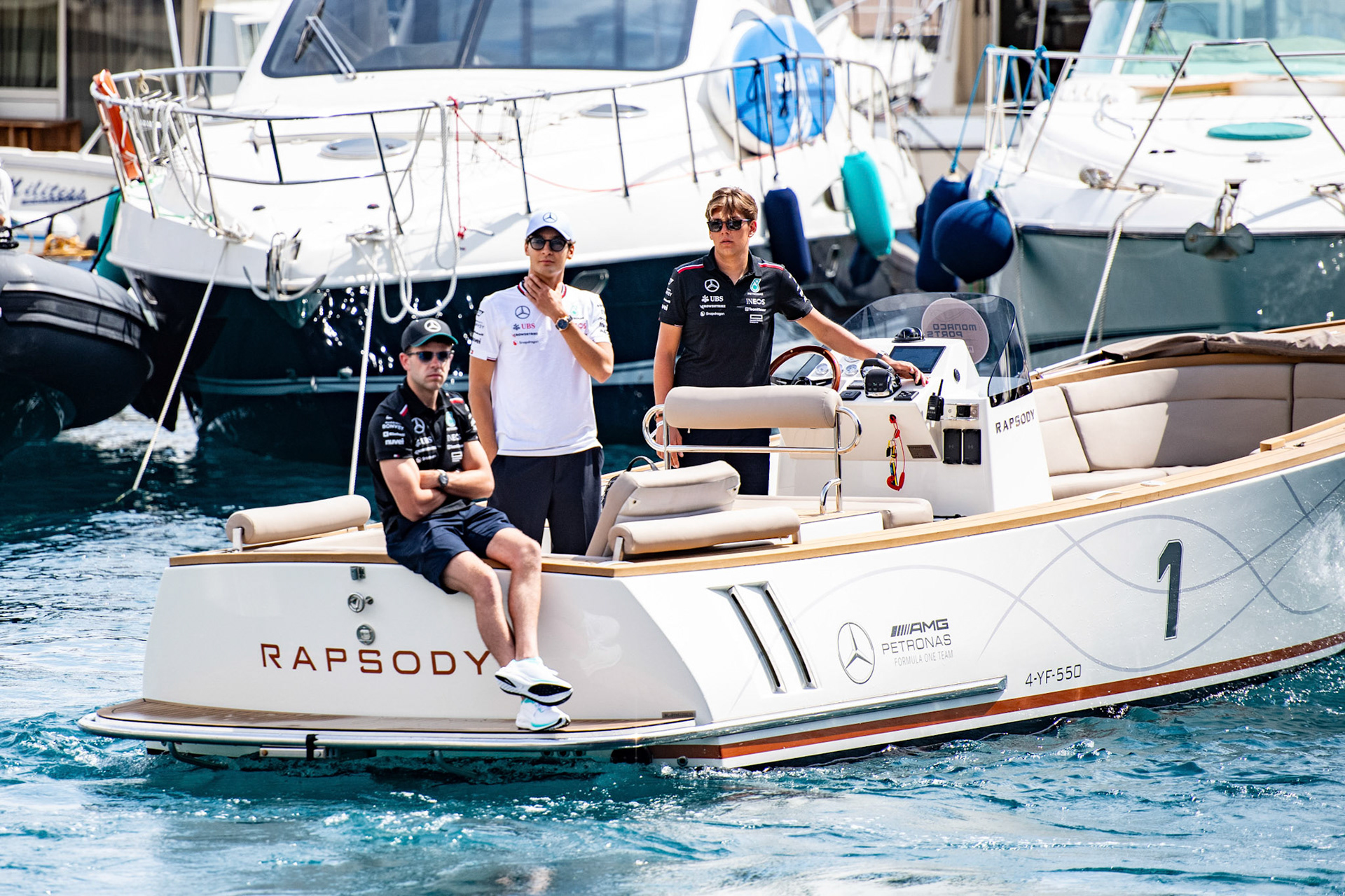 George Russell #63, Mercedes-AMG Petronas F1 Team; Formel1 GP Monaco Donnerstag, 23.05.2024