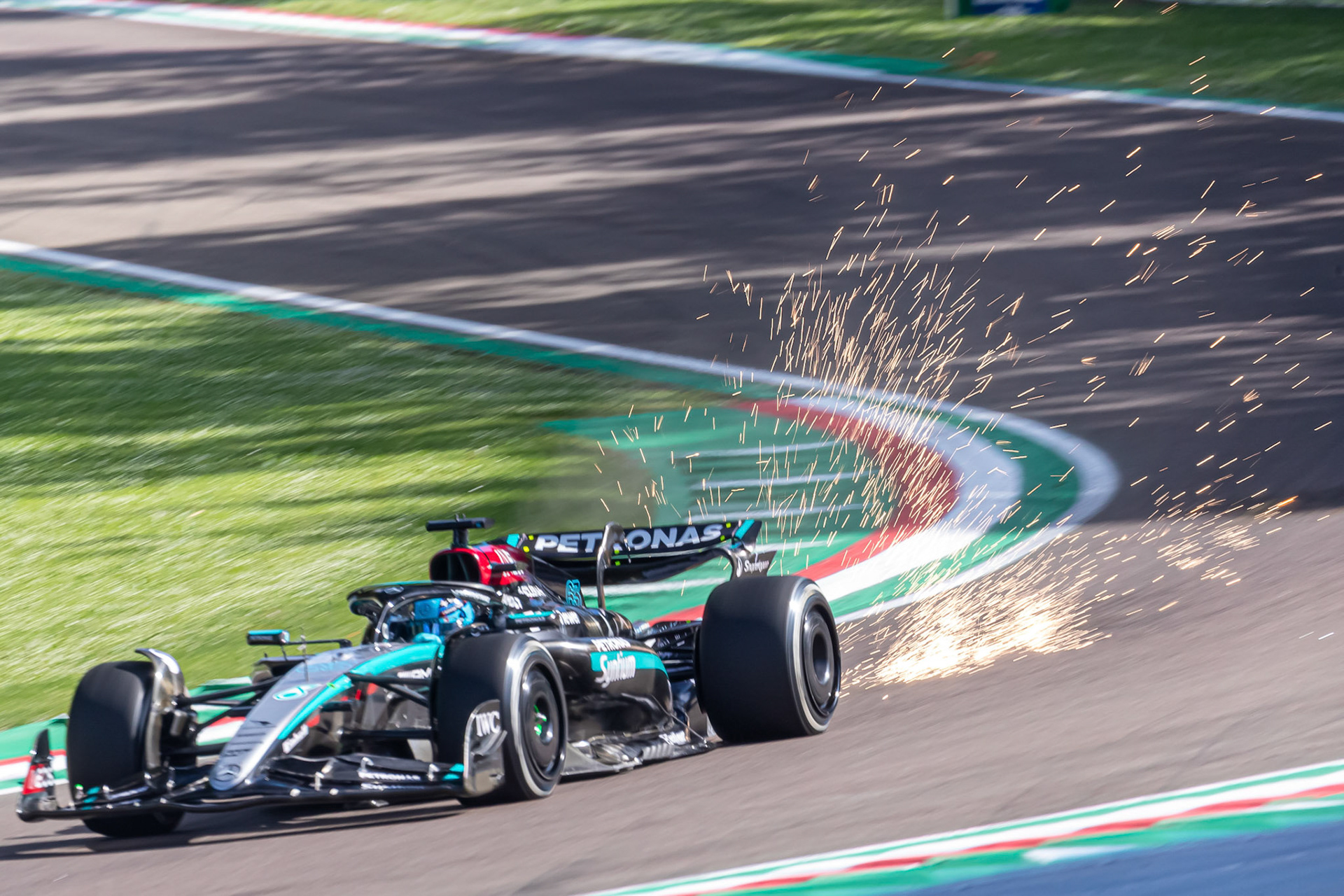 George Russell #63, Mercedes-AMG Petronas F1 Team; F1 GP Imola / Italien Freitag, 17.05.2024