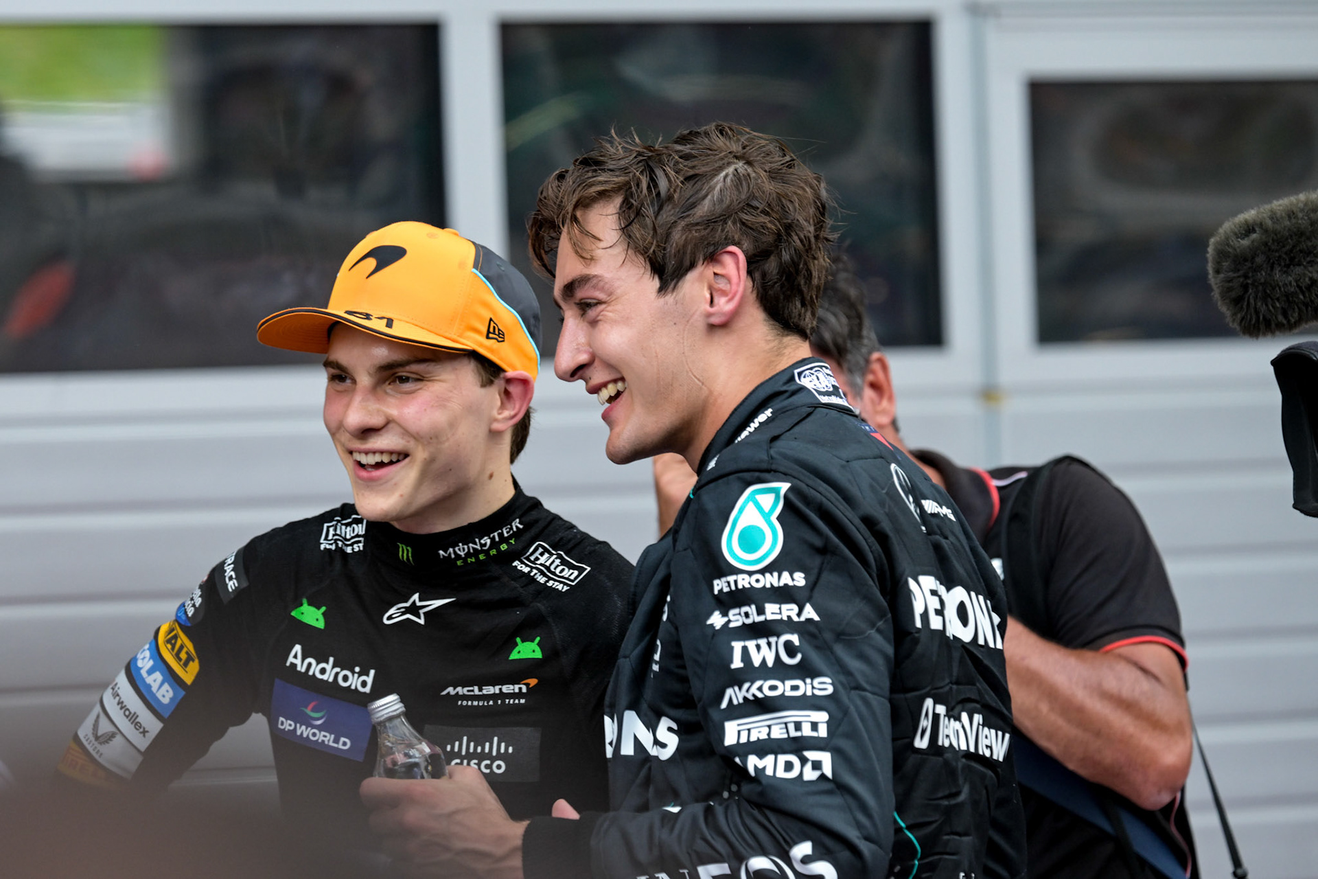 George Russell #63, Mercedes-AMG Petronas F1 Team und Oscar Piastri #81, McLaren Formula 1 Team;Formel 1 GP Austria / Österreich. Sonntag, 30.06.2024