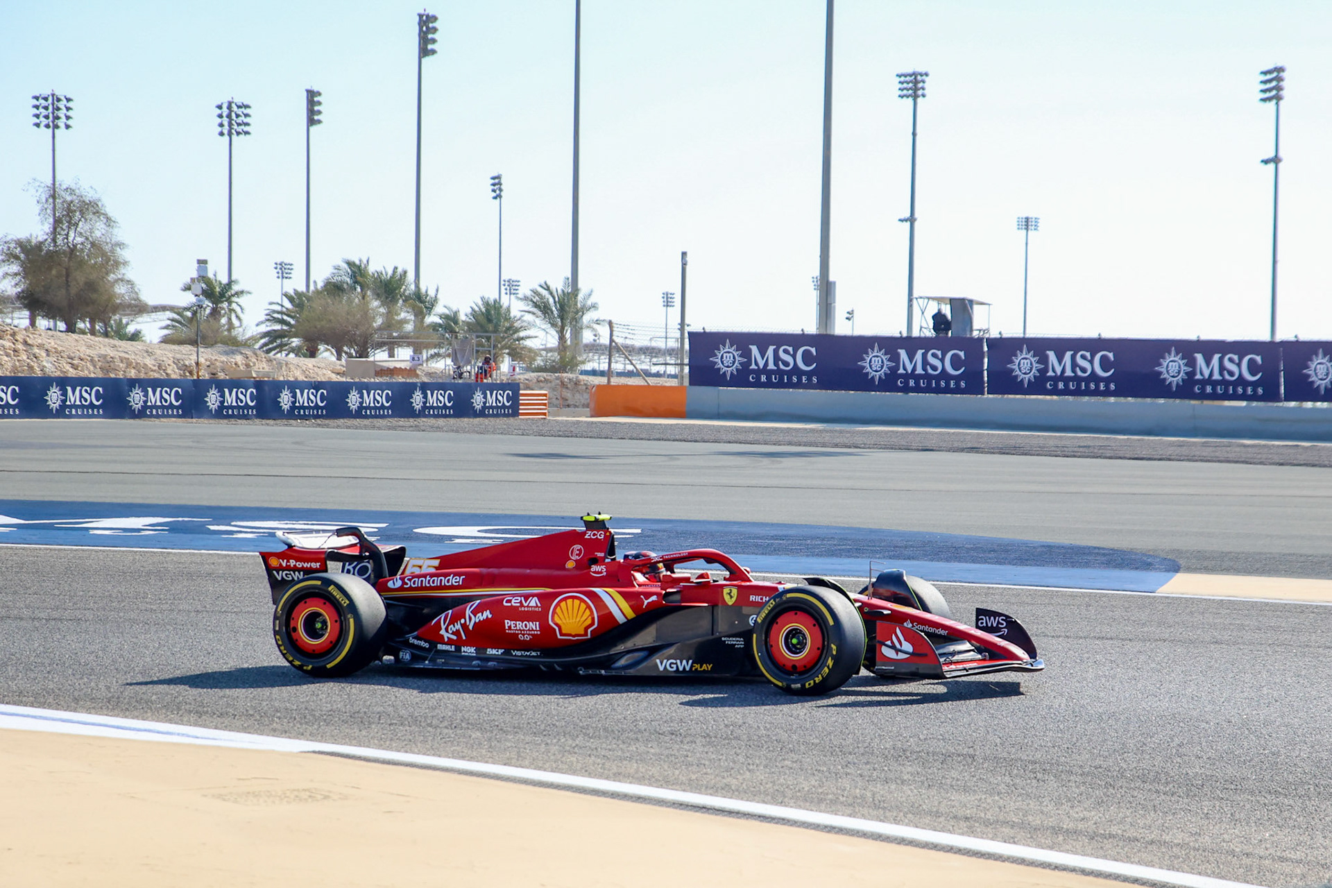 Carlos Sainz #55, Scuderia Ferrari; Formel 1 GP Bahrain. Donnerstag 29.02.2024