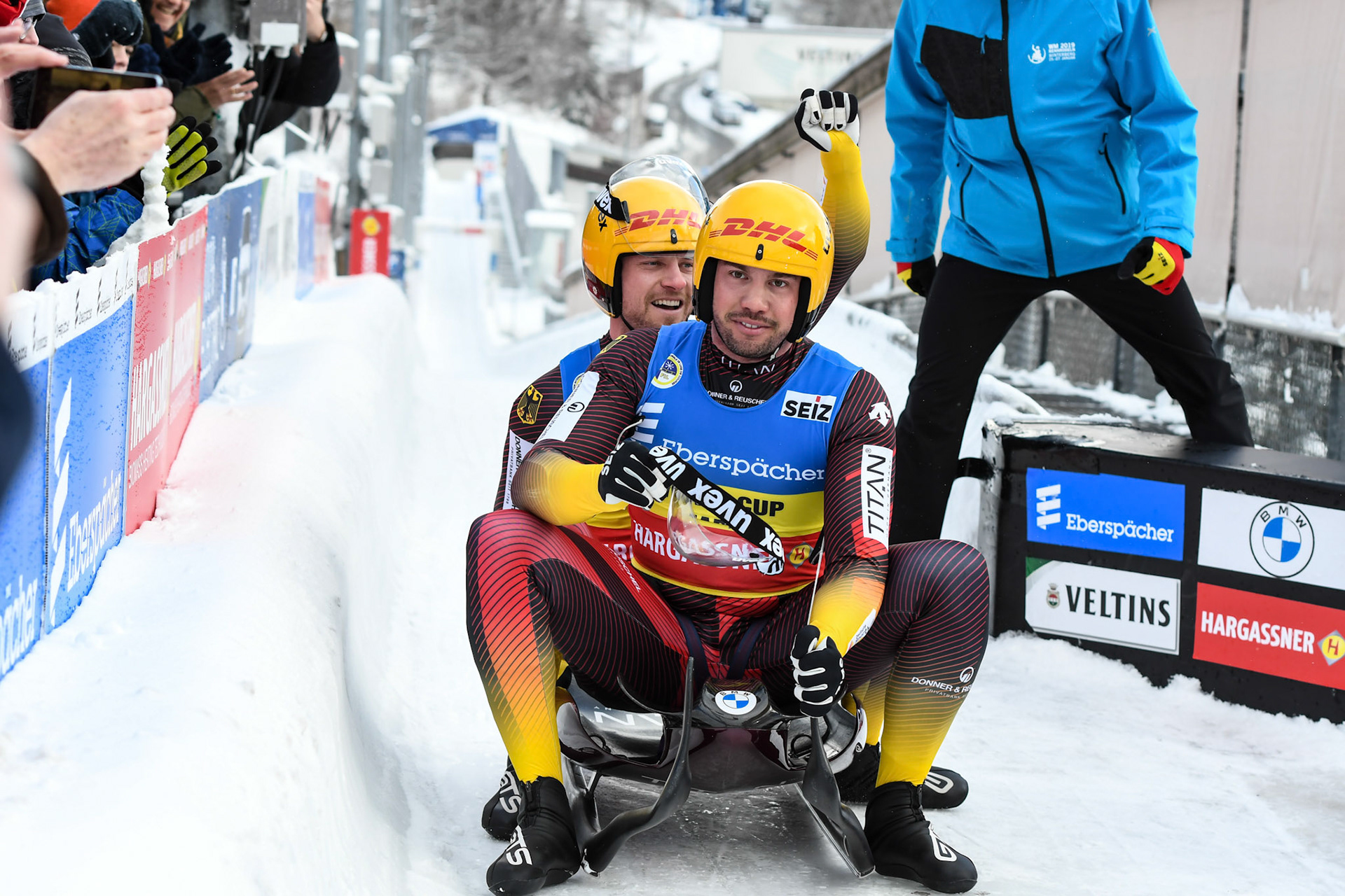 Tobias Wendl, Tobias Arlt, GER; Eberspächer Luge World Cup; Veltins Eisarena Winterberg 25.02.2023