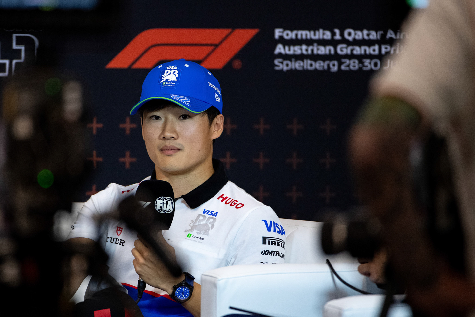 Yuki Tsunoda #22, Visa Cash App RB Formula One Team;Formel 1 GP Austria / Österreich. Donnerstag, 27.06.2024