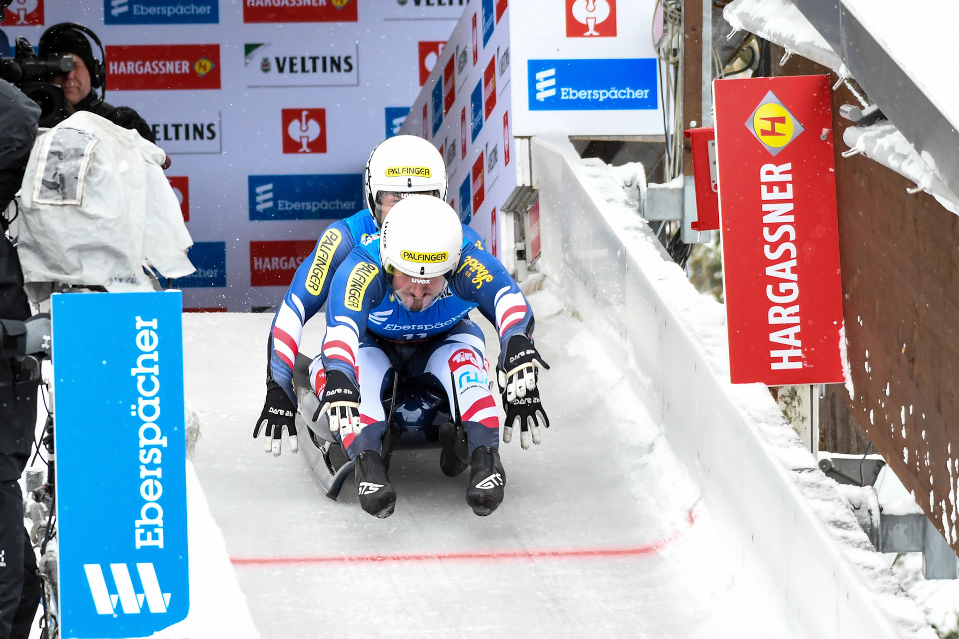 Thomas Steu, Lorenz Koller, AUT; Eberspächer Luge World Cup; Veltins Eisarena Winterberg 25.02.2023