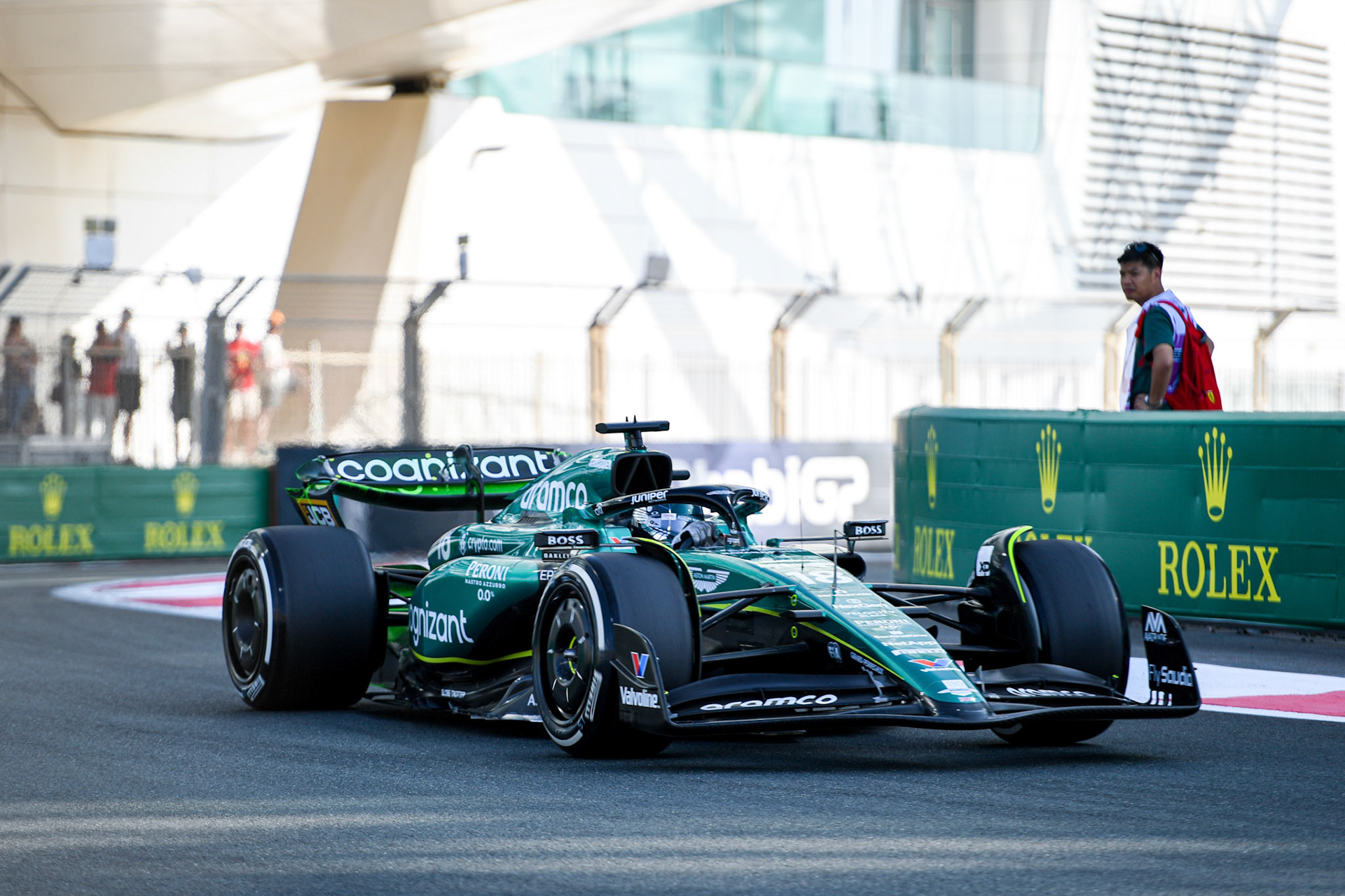 Lance Stroll (CAN) Aston Martin Formula One Team; Formel 1 GP Abu Dhabi. Samstag 25.11.2023