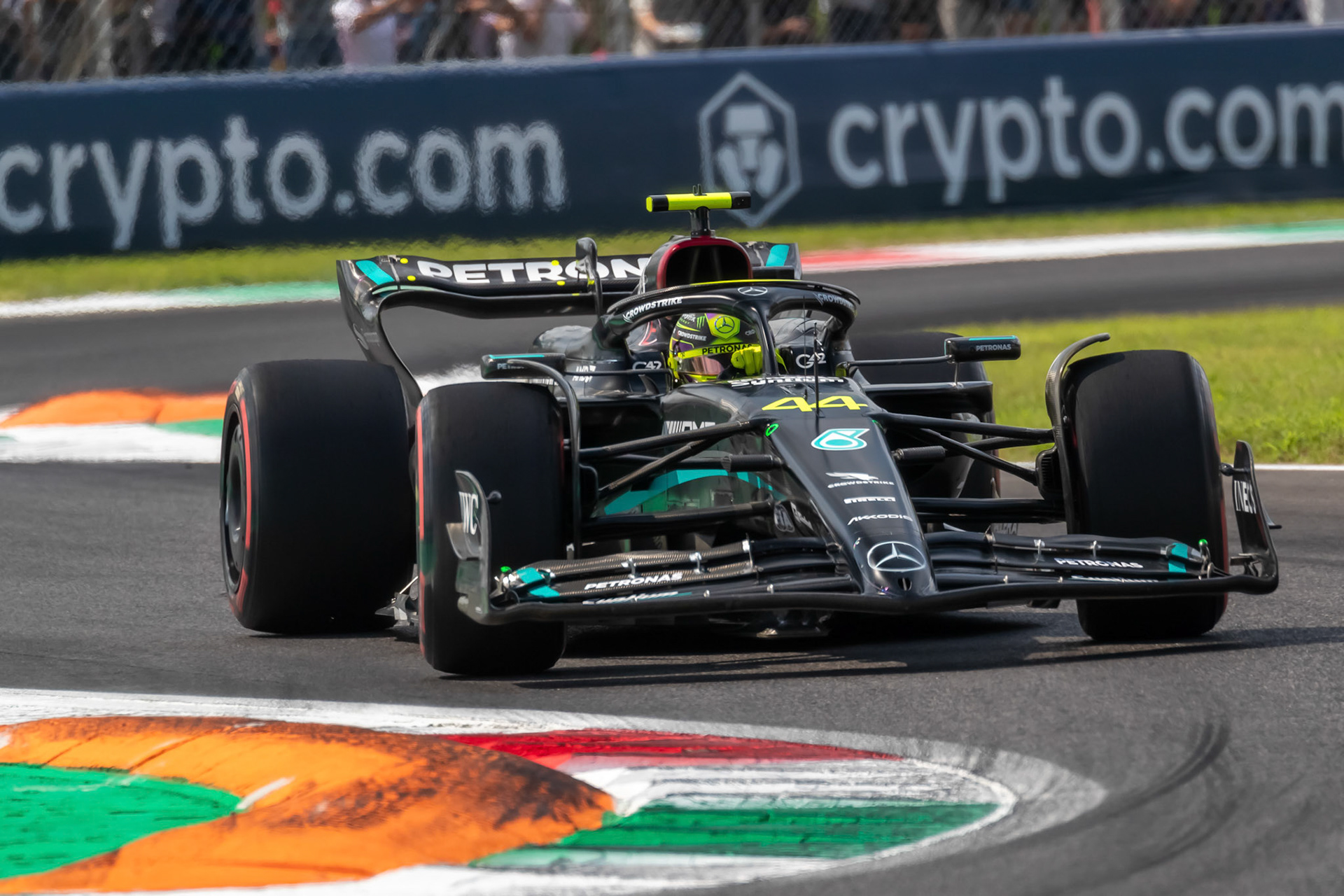 Lewis Hamilton (GBR) Mercedes AMG F1 Team; Formel 1 GP Italien / Monza. Samstag, 02.09.2023