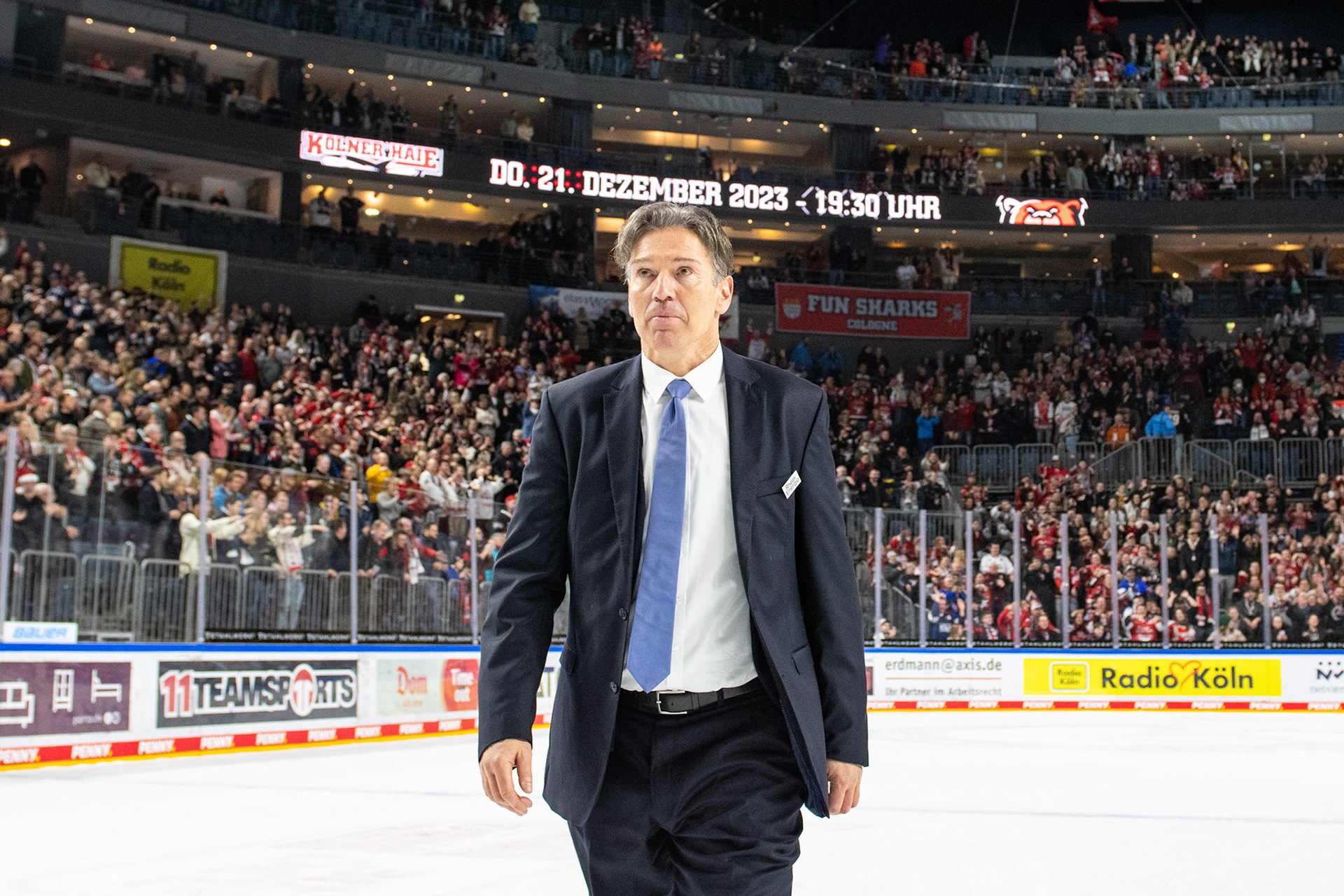 Uwe Krupp; DEL Kölner Haie - Nürnberg Ice Tigers, 17.12.2023