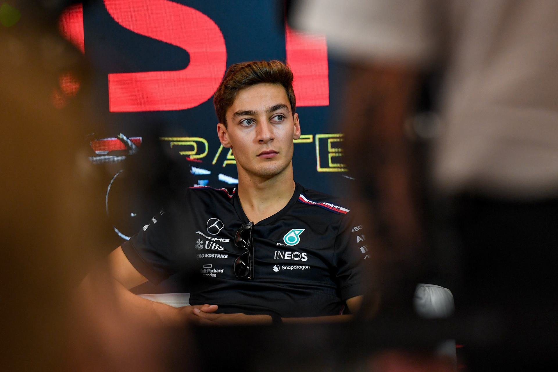 George Russell (GBR) Mercedes AMG F1 Team; Formel 1 GP Austria / Österreich. Donnerstag 29.06.2023