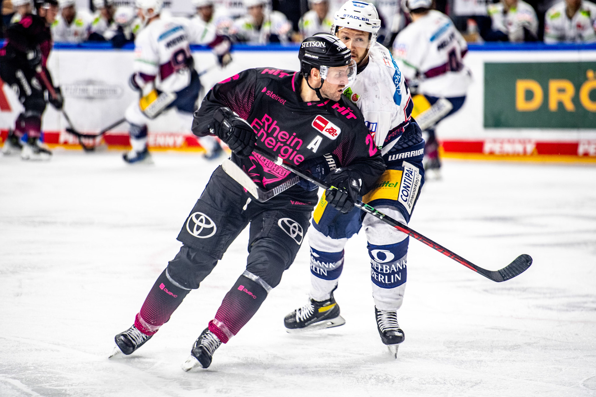 David Mcintyre, Eric Mik; DEL Kölner Haie - Eisbaeren Berlin, 06.10.2023