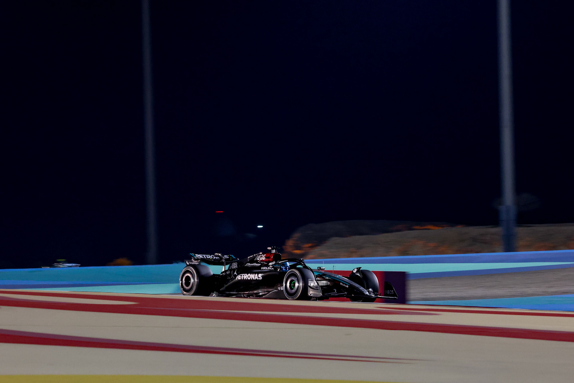George Russell #63, Mercedes-AMG Petronas F1 Team; Formel 1 GP Bahrain. Samstag 02.03.2024