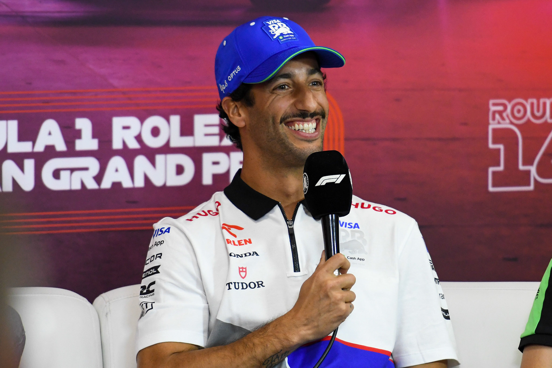 Daniel Ricciardo, #3, Visa Cash App RB Formula One Team in der Pressekonferenz;Formel 1 GP Spa / Belgien. Donnerstag, 25.07.2024