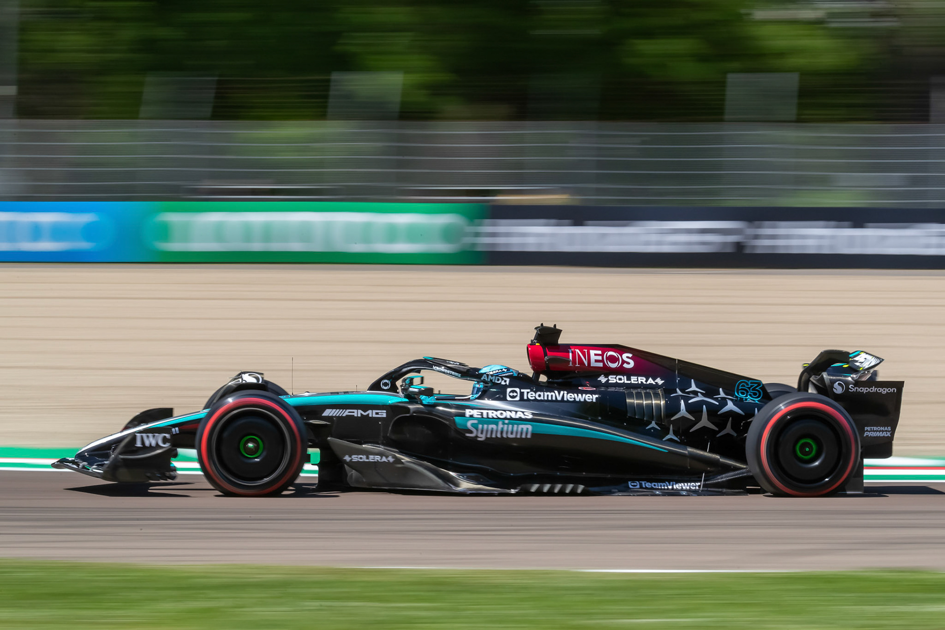 George Russell #63, Mercedes-AMG Petronas F1 Team; F1 GP Imola / Italien Freitag, 17.05.2024