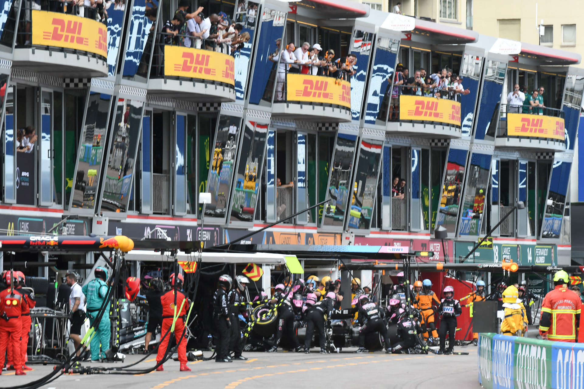 Boxenstop Mercedes AMG F1 Team; Formel 1 GP Monaco. Sonntag 28.05.2023