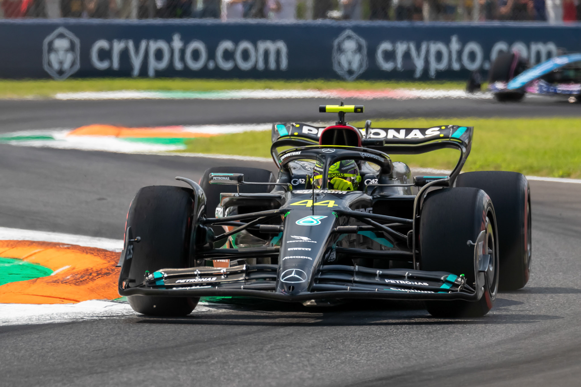 Lewis Hamilton (GBR) Mercedes AMG F1 Team; Formel 1 GP Italien / Monza. Samstag, 02.09.2023