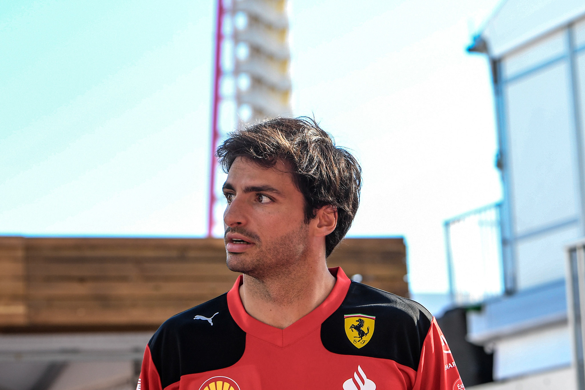 Carlos Sainz (ESP) Scuderia Ferrari; Formel 1 GP USA Austin Texas. Donnerstag 19.10.2023