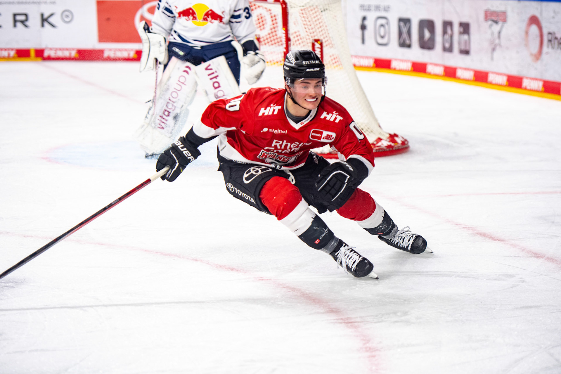 Justin Schuetz; DEL Kölner Haie - EHC Red Bull München, 27.10.2023