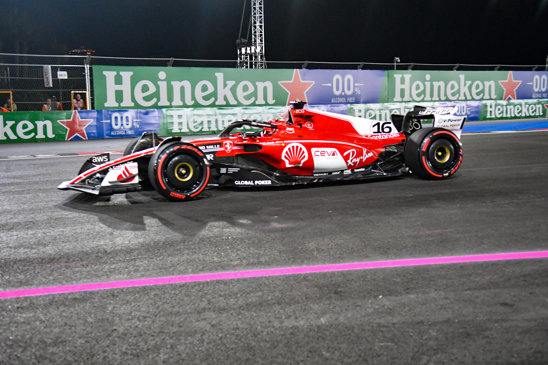 Charles Leclerc (MCO) Scuderia Ferrari;Formel 1 GP USA Las Vegas. Samstag 18.11.2023