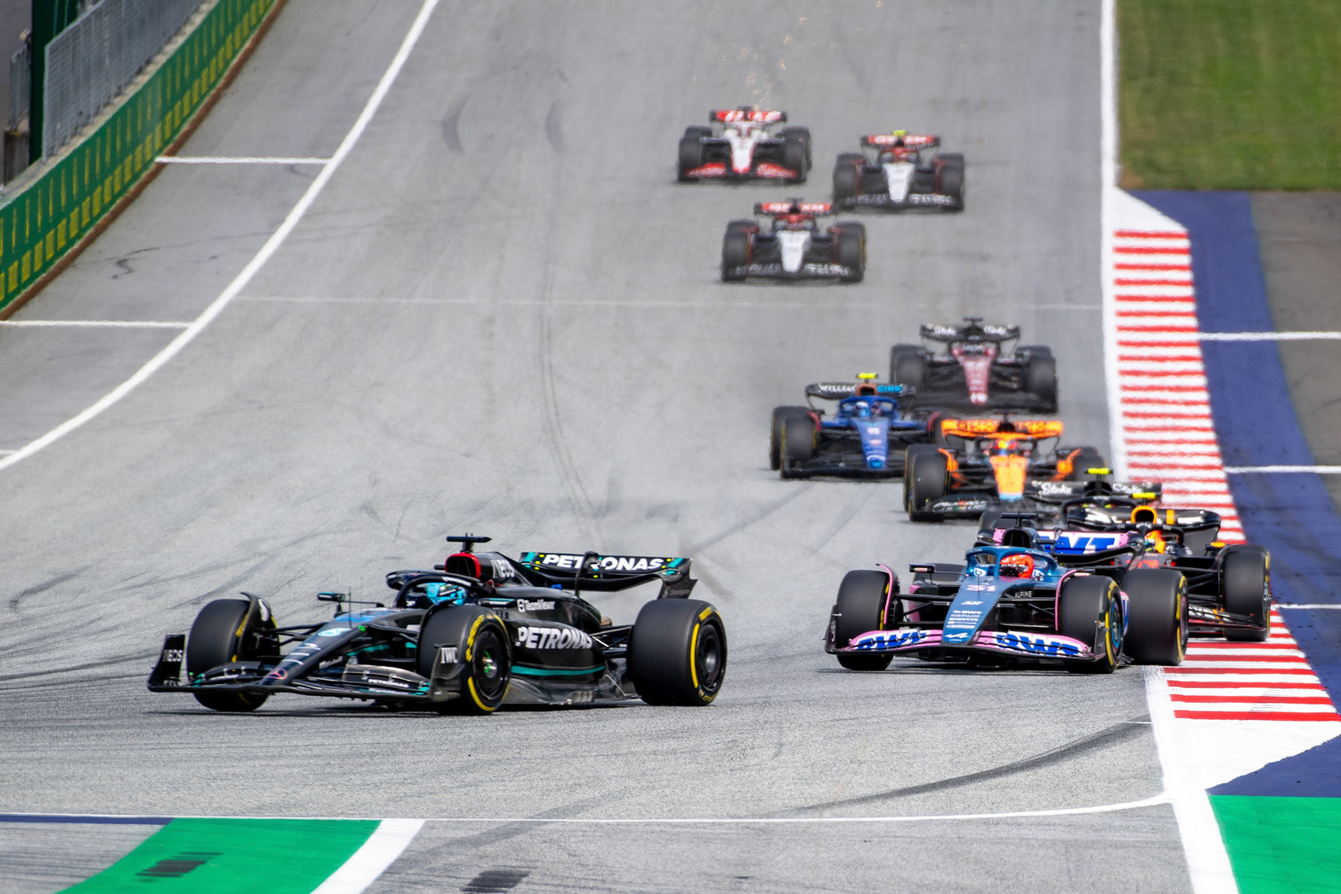 George Russell (GBR) Mercedes AMG F1 Team; Formel 1 GP Austria / Österreich. Sonntag, 02.07.2023