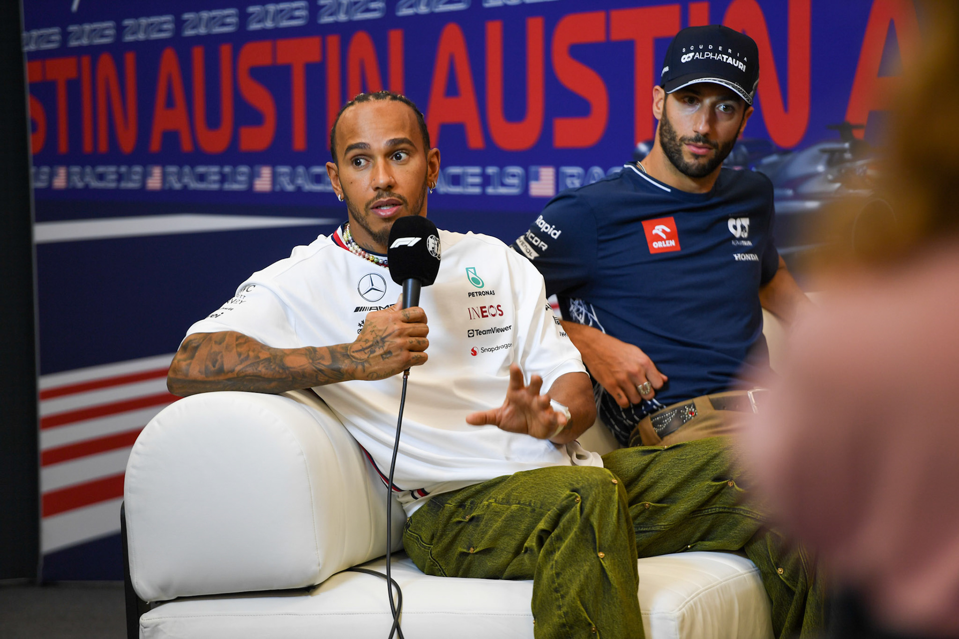 Lewis Hamilton (GBR) Mercedes AMG F1 Team; Formel 1 GP USA Austin Texas. Donnerstag 19.10.2023
