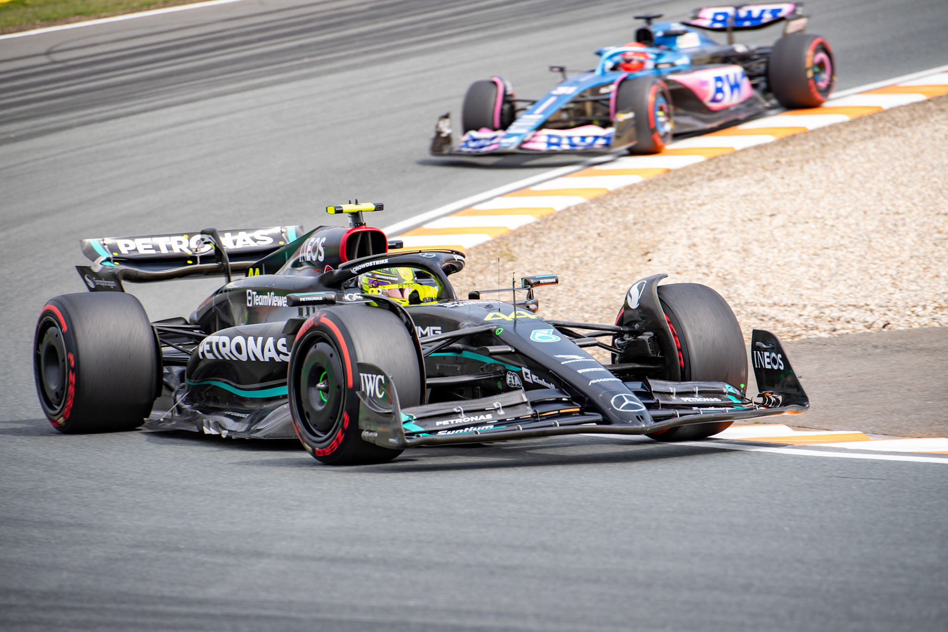 Lewis Hamilton (GBR) Mercedes AMG F1 Team; Formel 1 GP Holland / Zandvoort. Freitag, 25.08.2023