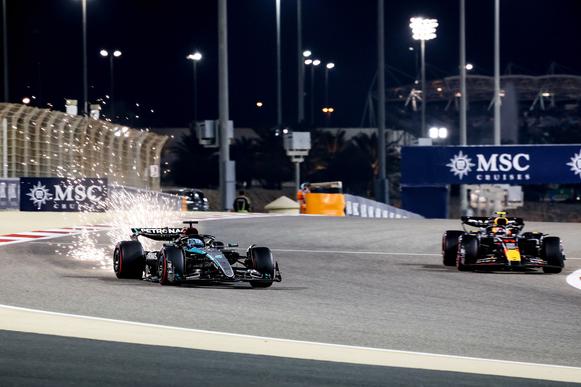 George Russell #63, Mercedes-AMG Petronas F1 Team; Formel 1 GP Bahrain. Samstag 02.03.2024