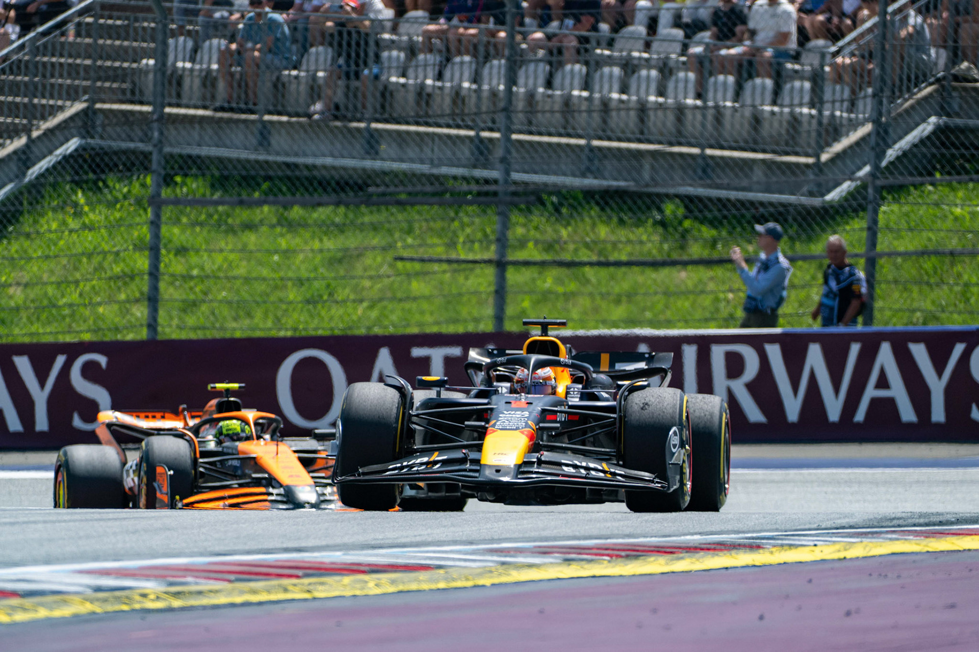 Max Verstappen #1, Oracle Red Bull Racing und Lando Norris #4, McLaren Formula 1 Team;Formel 1 GP Austria / Österreich. Samstag, 29.06.2024