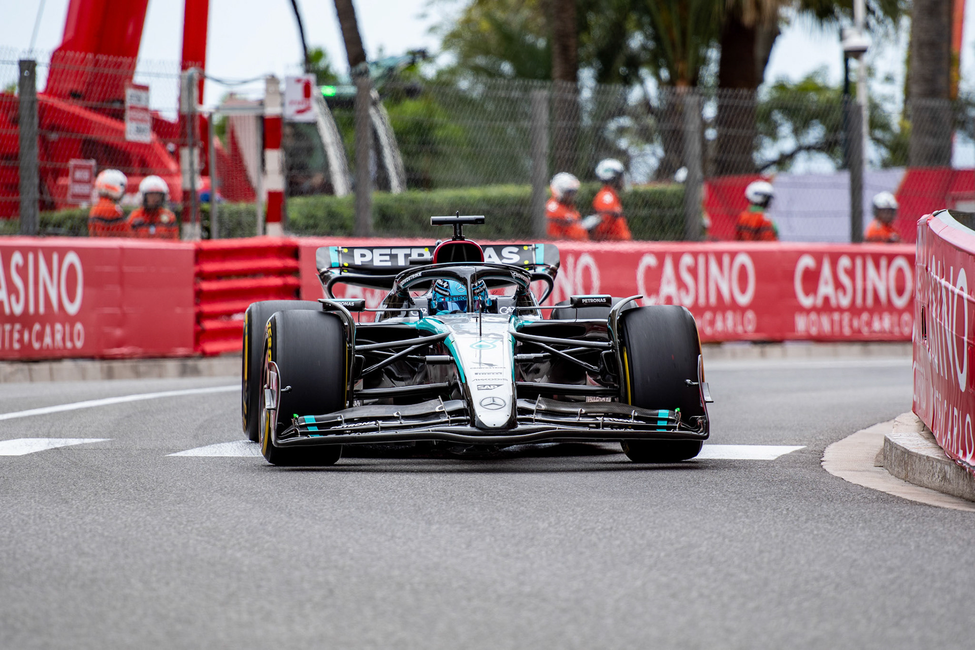 George Russell #63, Mercedes-AMG Petronas F1 Team; Formel1 GP Monaco Freitag, 24.05.2024