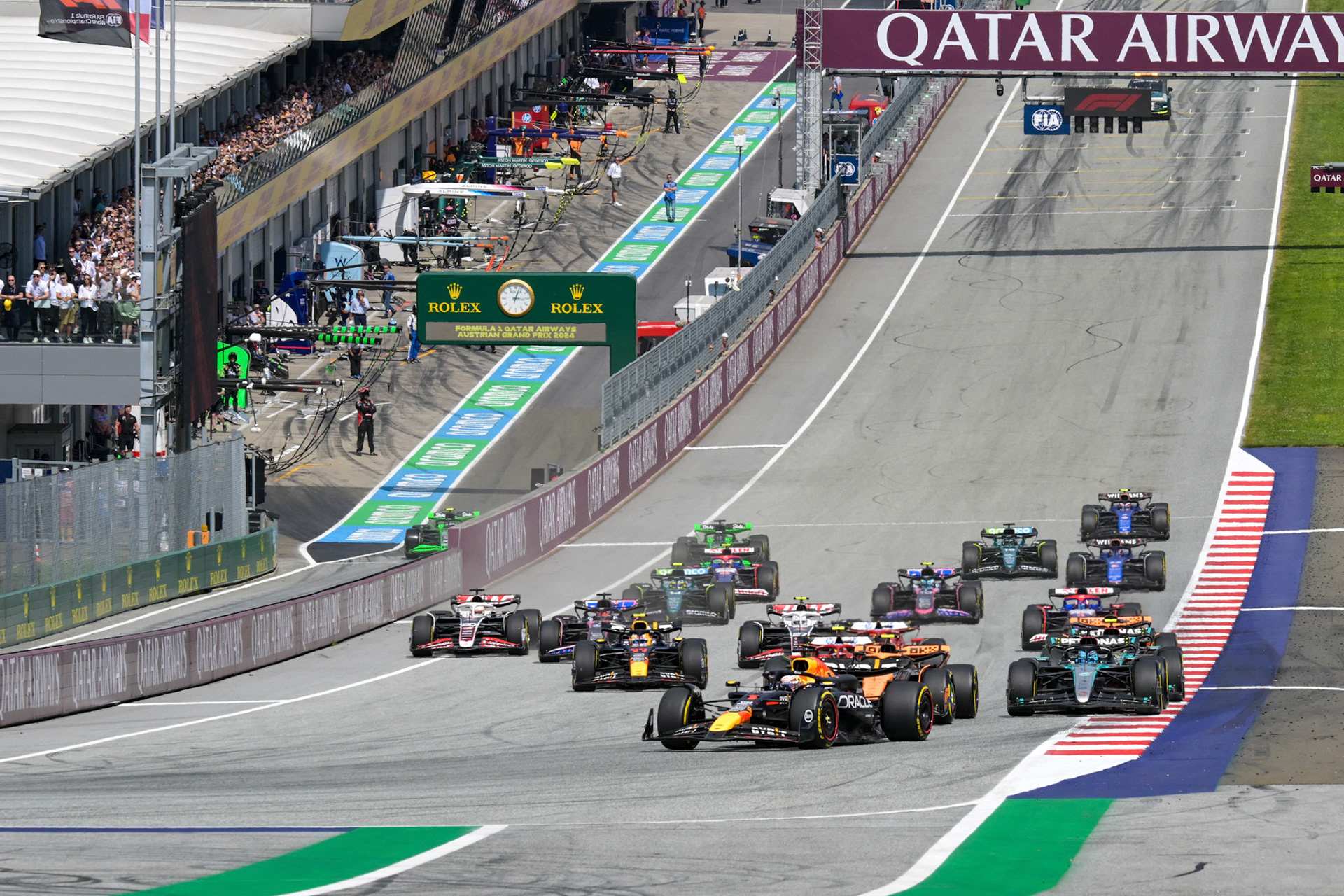 Rennstart zum GP;Formel 1 GP Austria / Österreich. Sonntag, 30.06.2024