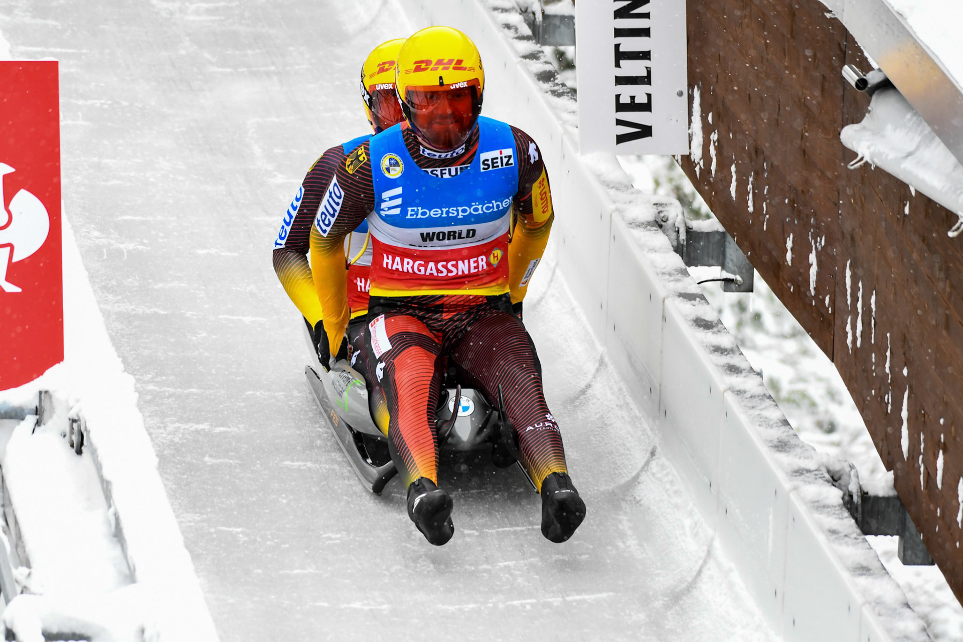Yannik Mueller, Armin Frauscher, AUT; Eberspächer Luge World Cup; Veltins Eisarena Winterberg 25.02.2023