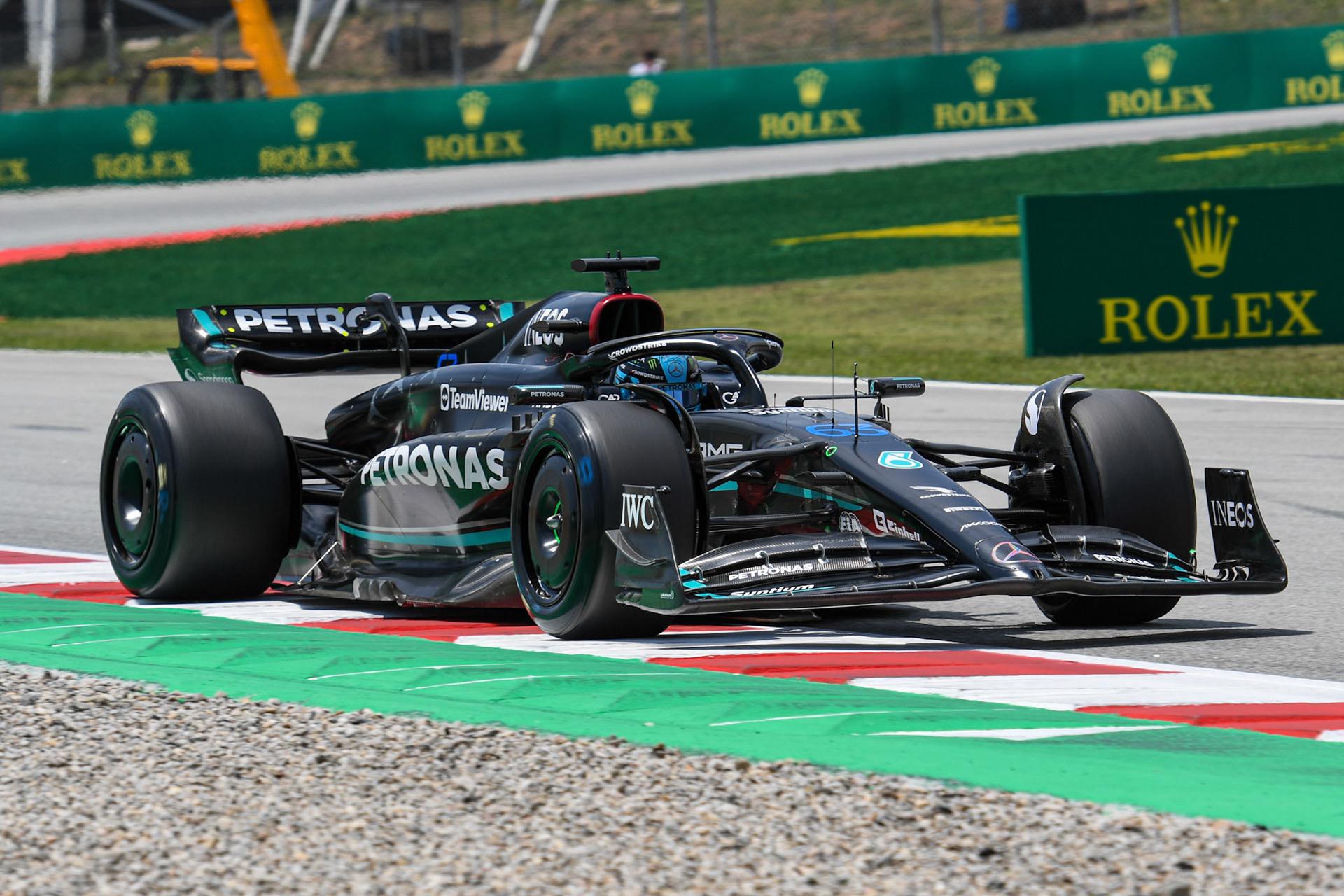 George Russell (GBR) Mercedes AMG F1 Team; Formel 1 GP Barcelona. Freitag 02.06.2023