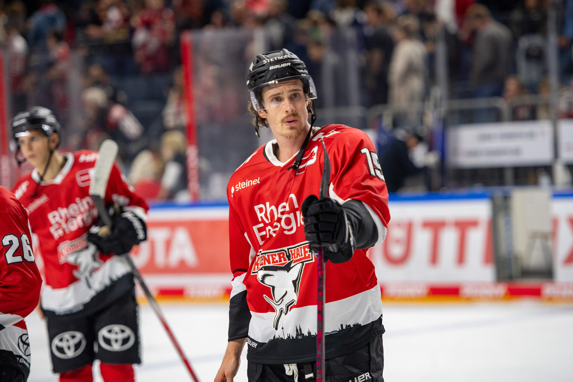 Frederik Storm; DEL Kölner Haie - Adler Mannheim, 30.09.2023