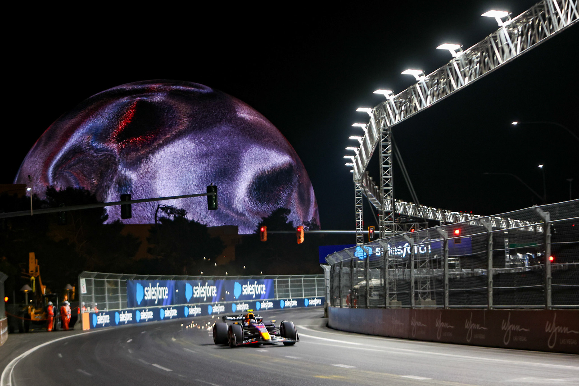 Sergio Perez (MEX) Red Bull Racing; Formel 1 GP USA Las Vegas. Samstag 18.11.2023