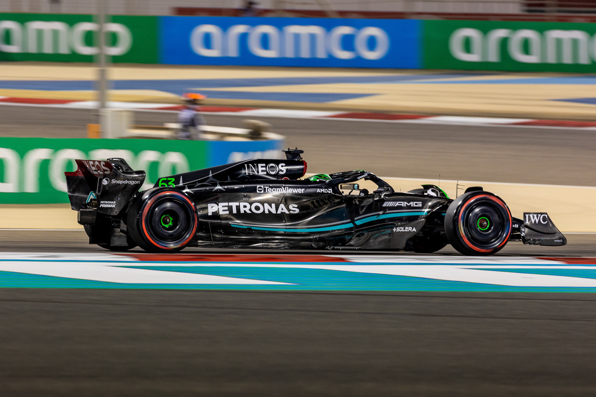 George Russell (GBR) Mercedes AMG F1 Team; Formel 1 GP Bahrain. Samstag 04.03.2023