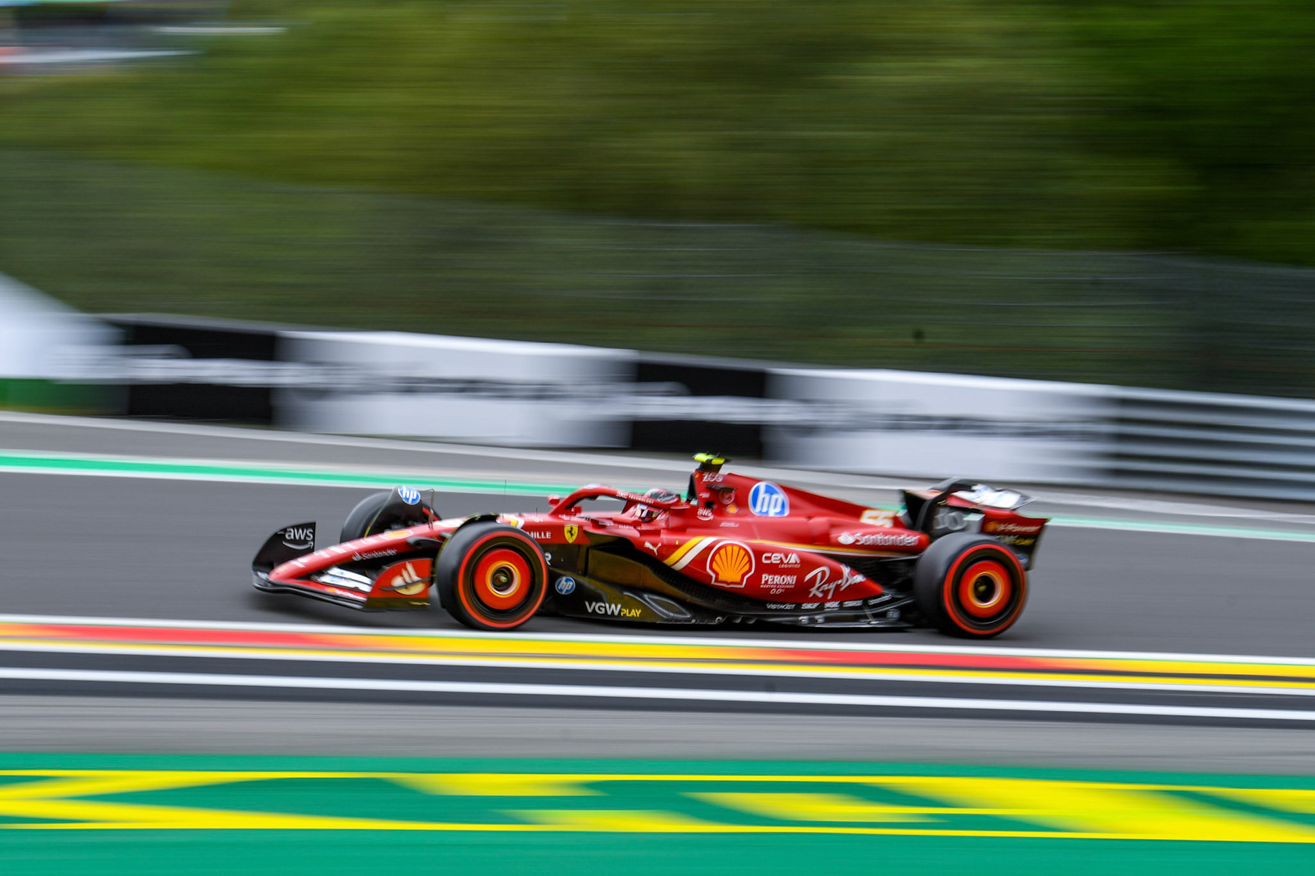 Carlos Sainz #55, Scuderia Ferrari;Formel 1 GP Spa / Belgien. Freitag, 26.07.2024
