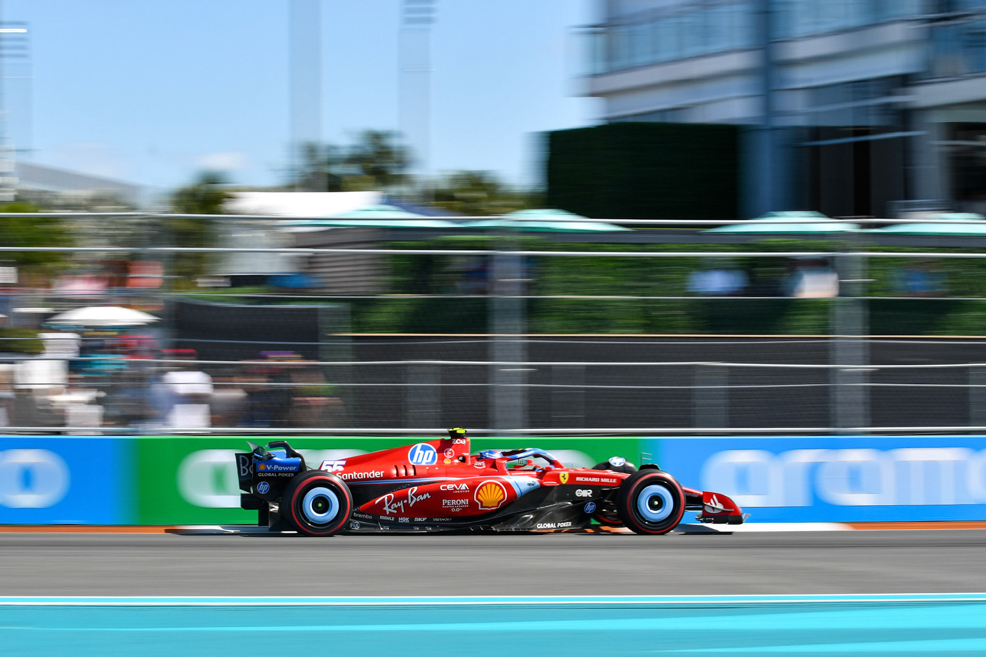Carlos Sainz #55, Scuderia Ferrari; Formel 1 GP Miami / USA. 05.05.2024