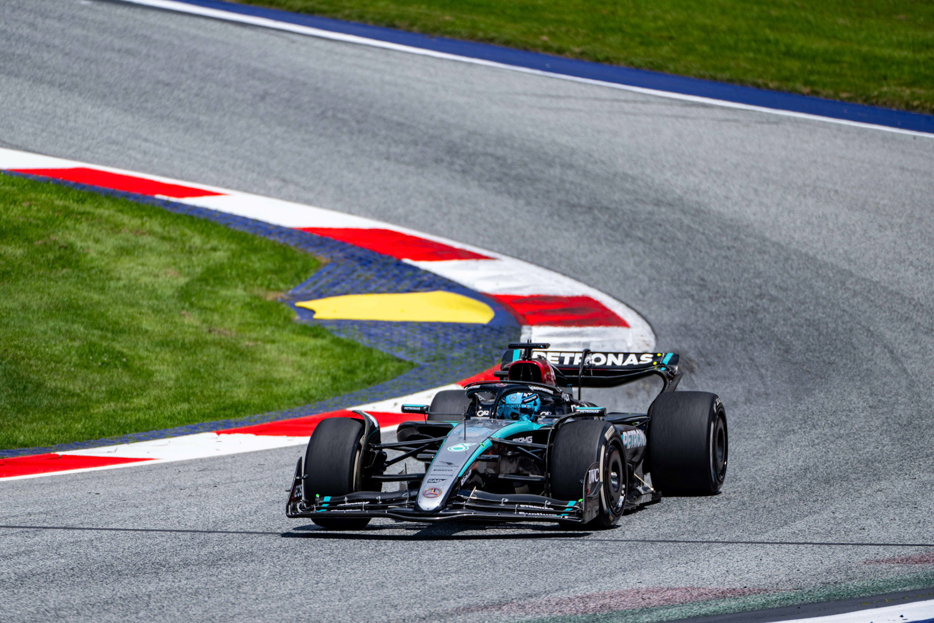 George Russell #63, Mercedes-AMG Petronas F1 Team;Formel 1 GP Austria / Österreich. Freitag, 28.06.2024