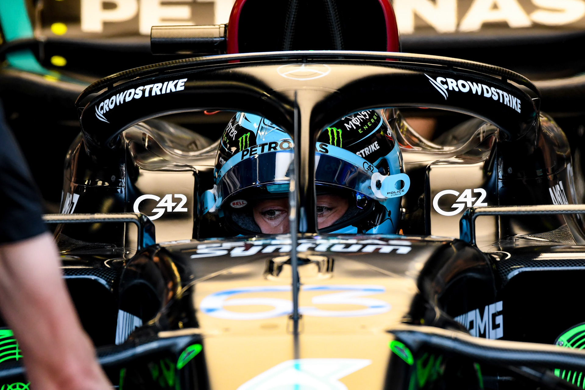 George Russell (GBR) Mercedes AMG F1 Team; Formel 1 GP Monaco. Freitag 26.05.2023