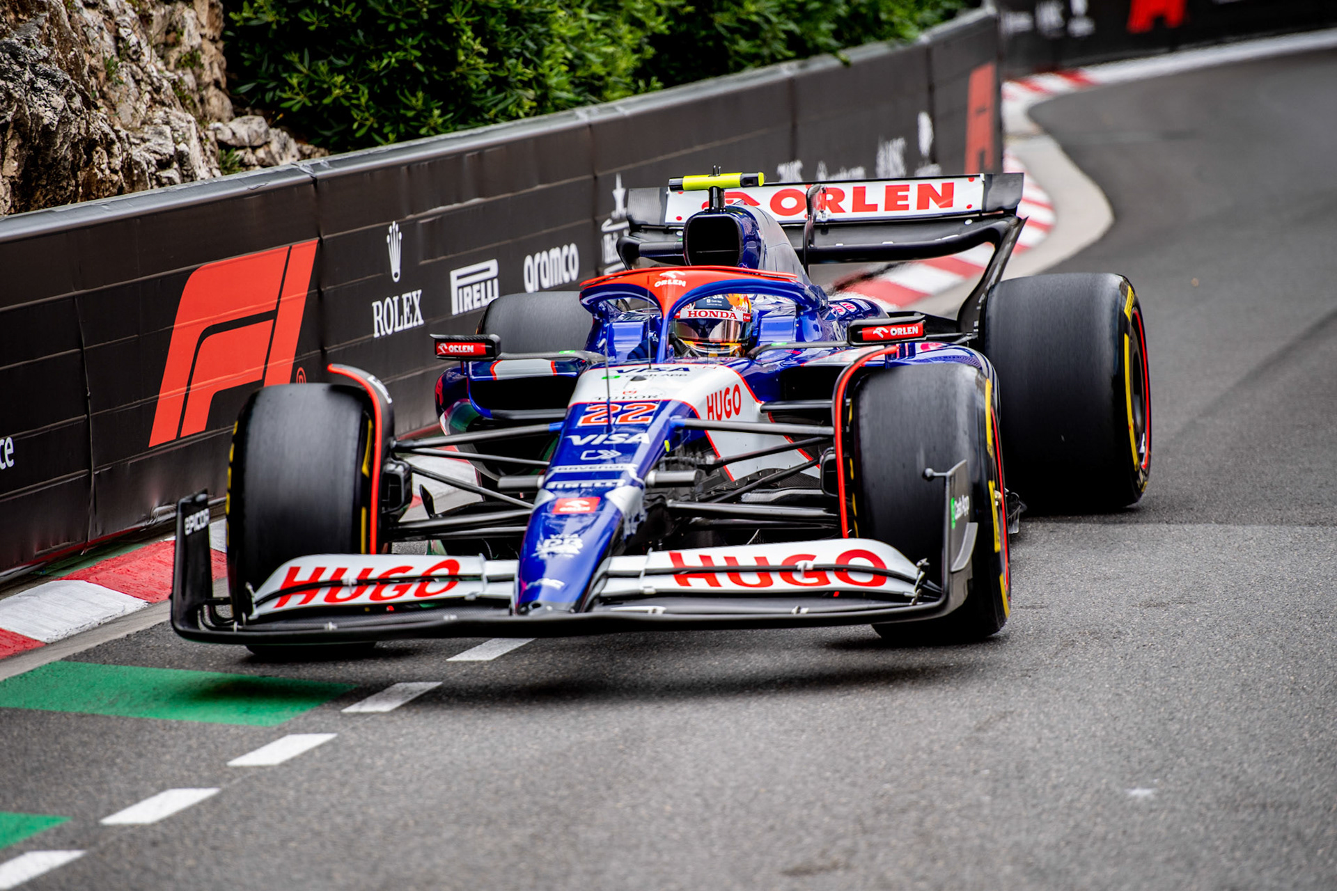 Yuki Tsunoda #22, Visa Cash App RB Formula One Team; Formel1 GP Monaco Freitag, 24.05.2024