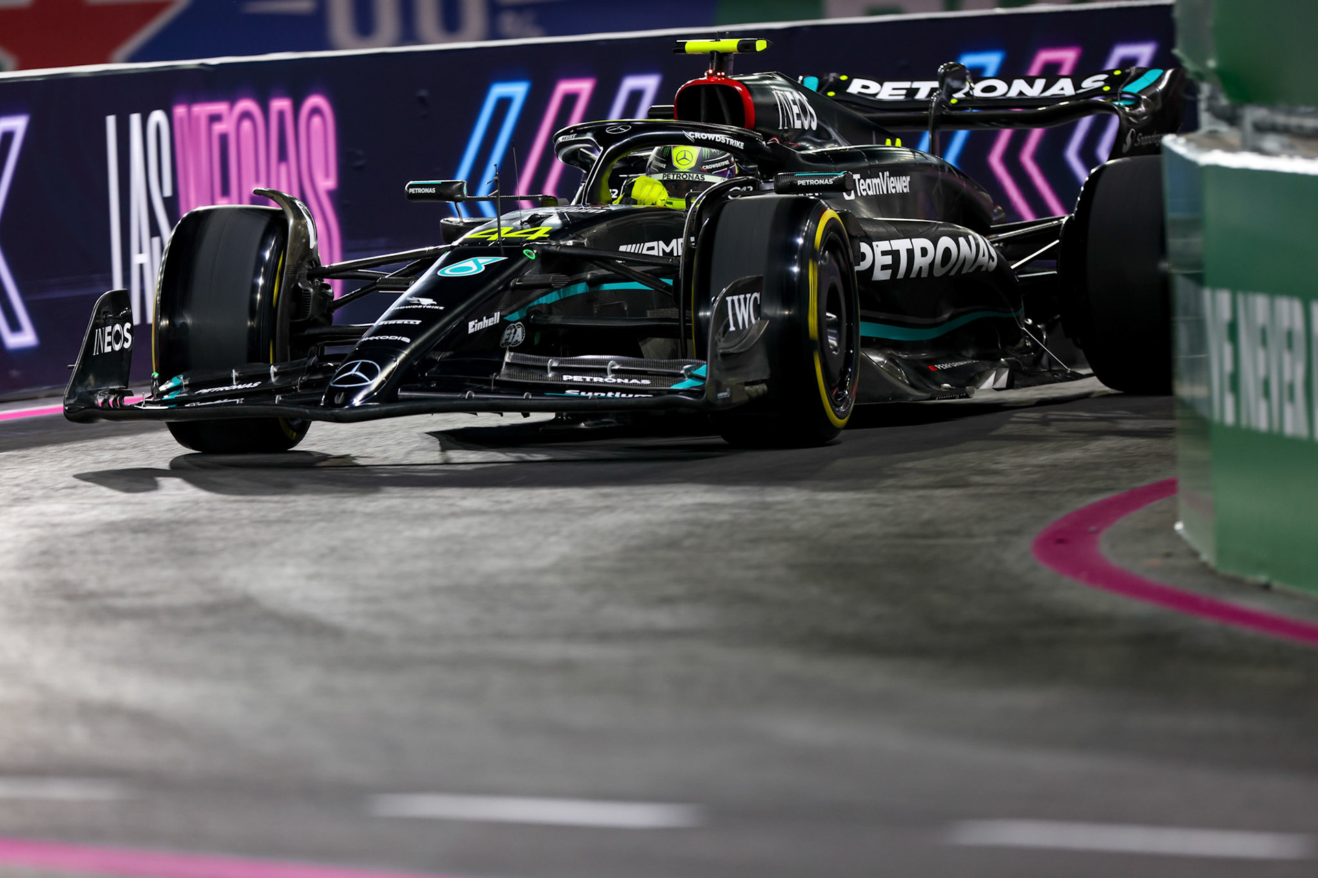 Lewis Hamilton (GBR) Mercedes AMG F1 Team; Formel 1 GP USA Las Vegas. Sonntag 19.11.2023