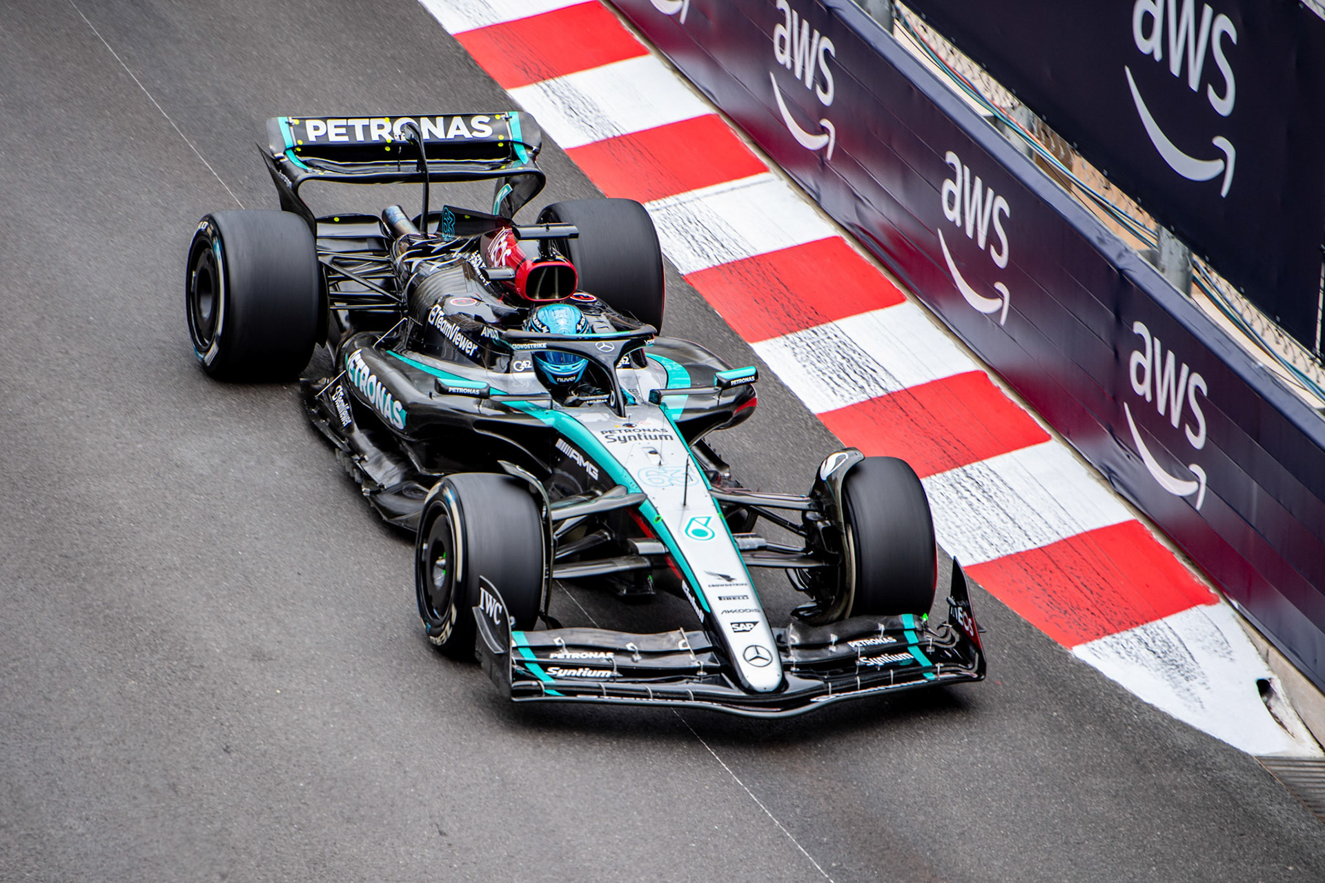 George Russell #63, Mercedes-AMG Petronas F1 Team; Formel1 GP Monaco Freitag, 24.05.2024