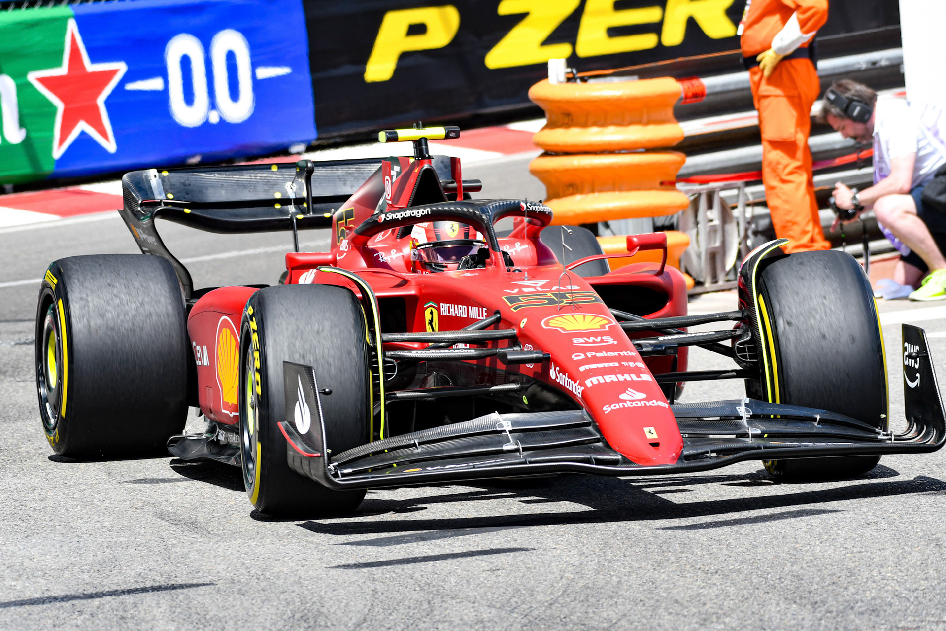 Carlos Sainz (ESP) Scuderia Ferrari; Formel 1 Monaco am 27.05.2022