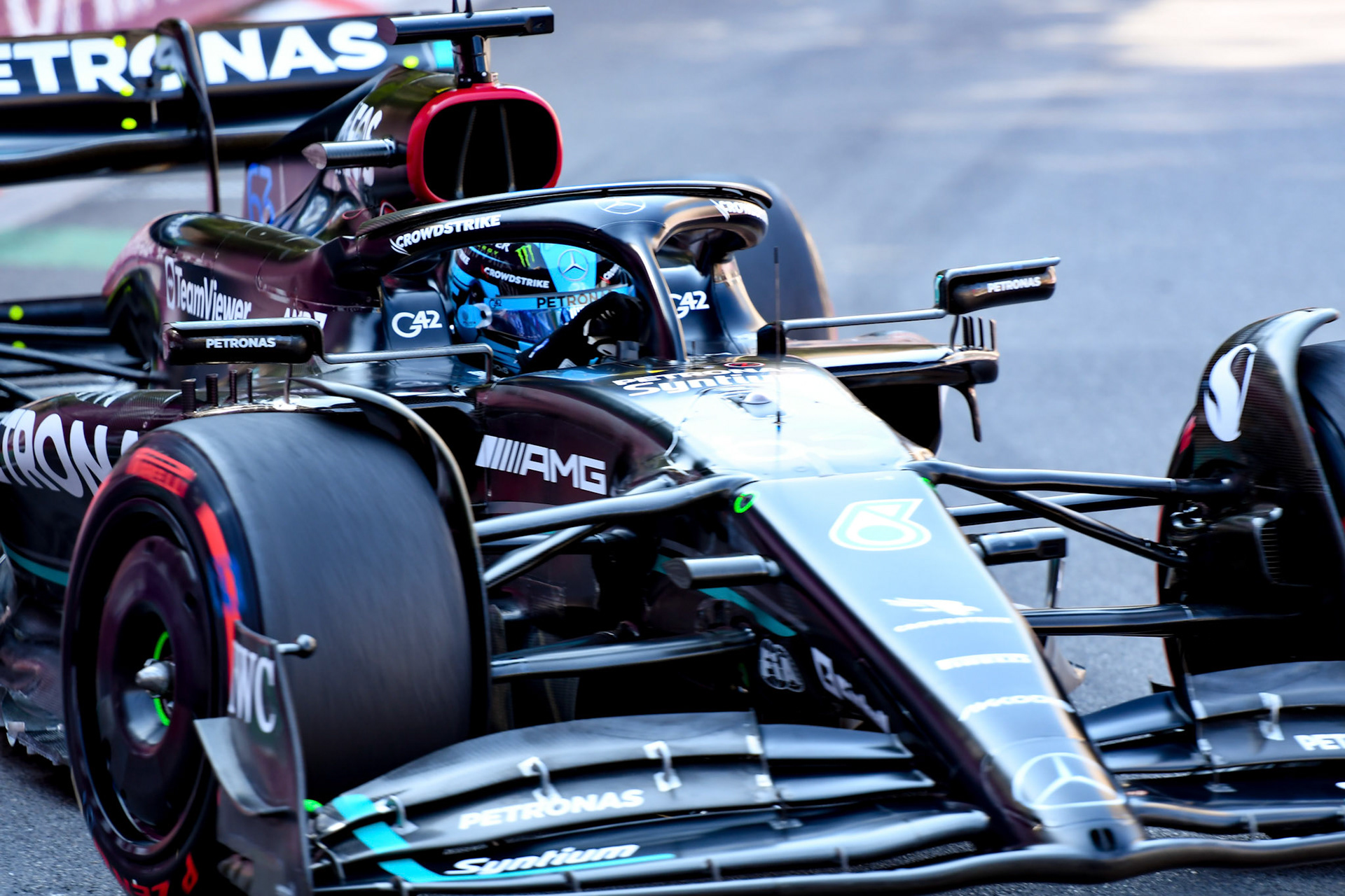 George Russell (GBR) Mercedes AMG F1 Team; Formel 1 GP Monaco. Samstag 27.05.2023