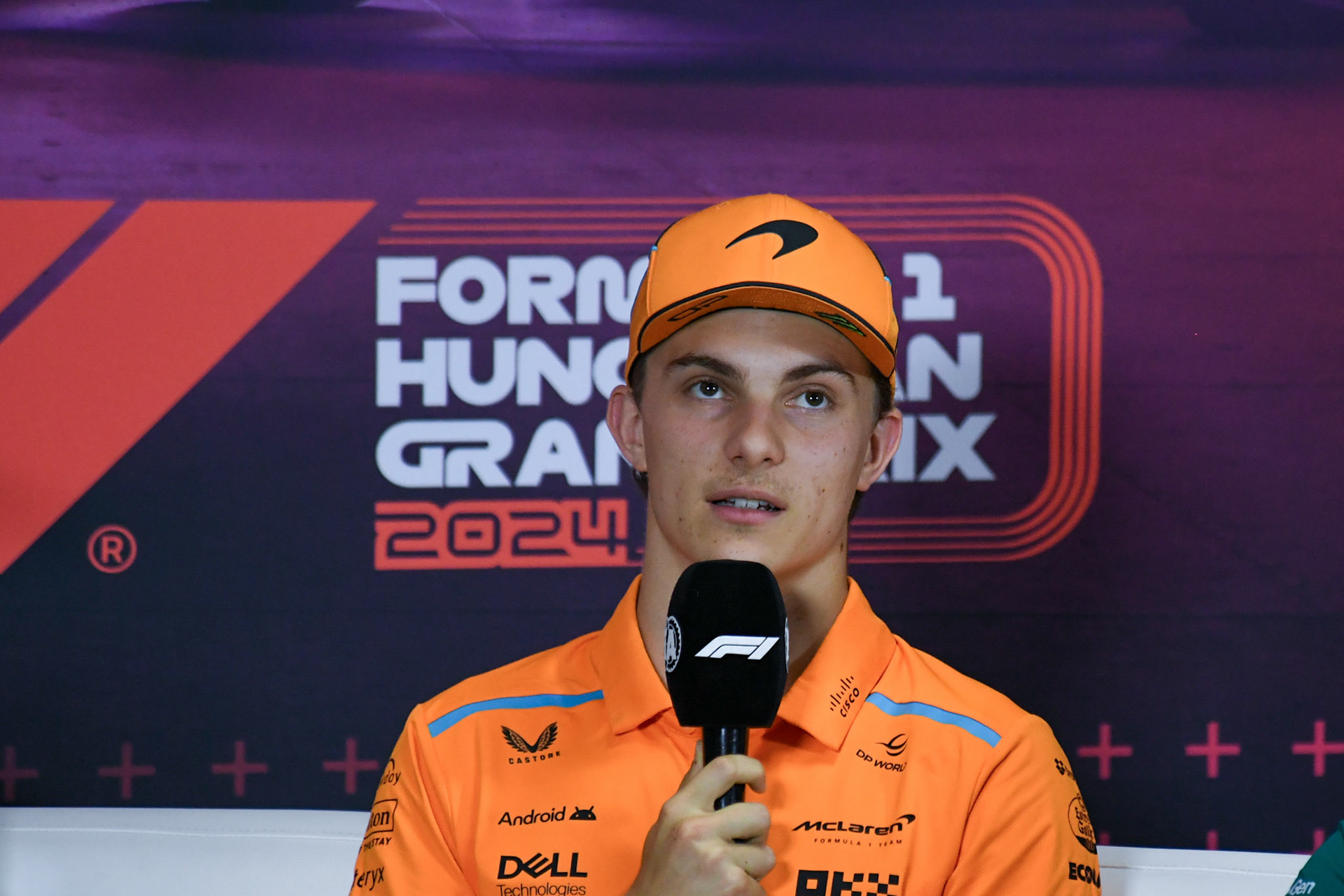 Oscar Piastri #81, McLaren Formula 1 Team in der Pressekonferenz;Formel 1 Budapest / Ungarn, 20.07.2024