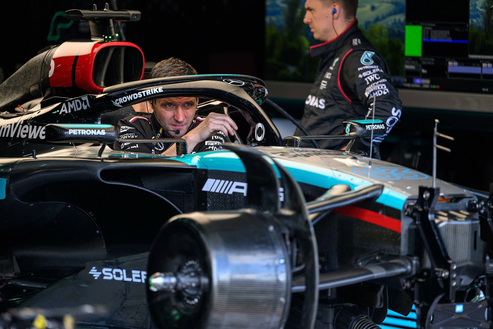 George Russell #63, Mercedes-AMG Petronas F1 Team; F1 GP Imola / Italien Freitag, 17.05.2024