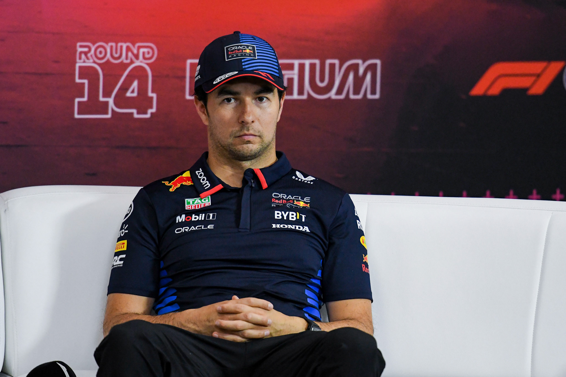 Sergio Perez #11, Oracle Red Bull Racing in der Pressekonferenz;Formel 1 GP Spa / Belgien. Samstag, 27.07.2024